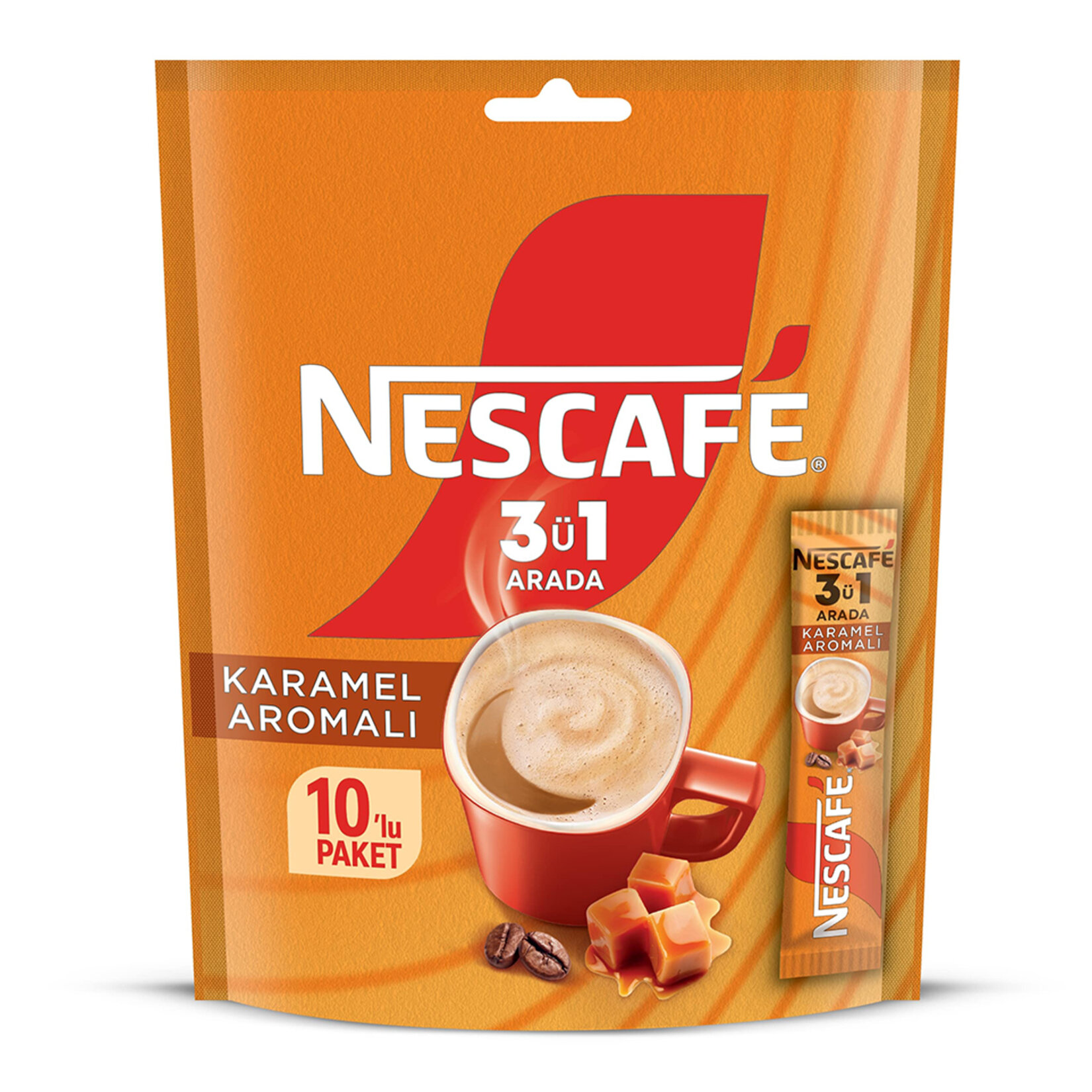 Nescafé 3ü 1 Arada Karamel Aromalı 17,7 G 10'lu Paket - Görsel 1