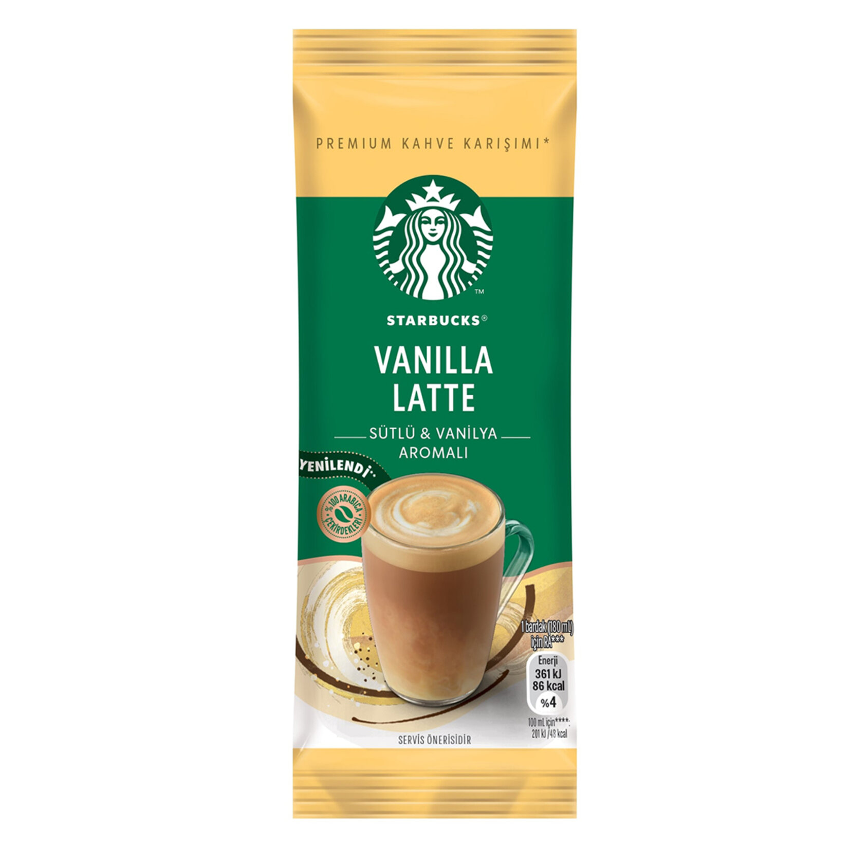 Starbucks Vanilla Latte Premium Kahve Karışımı 21.5 G