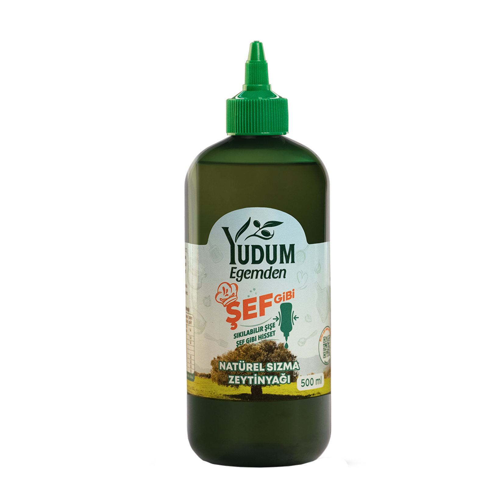 Yudum Egemden Şef Gibi Yumuşak Sızma Zeytinyağı 500 Ml