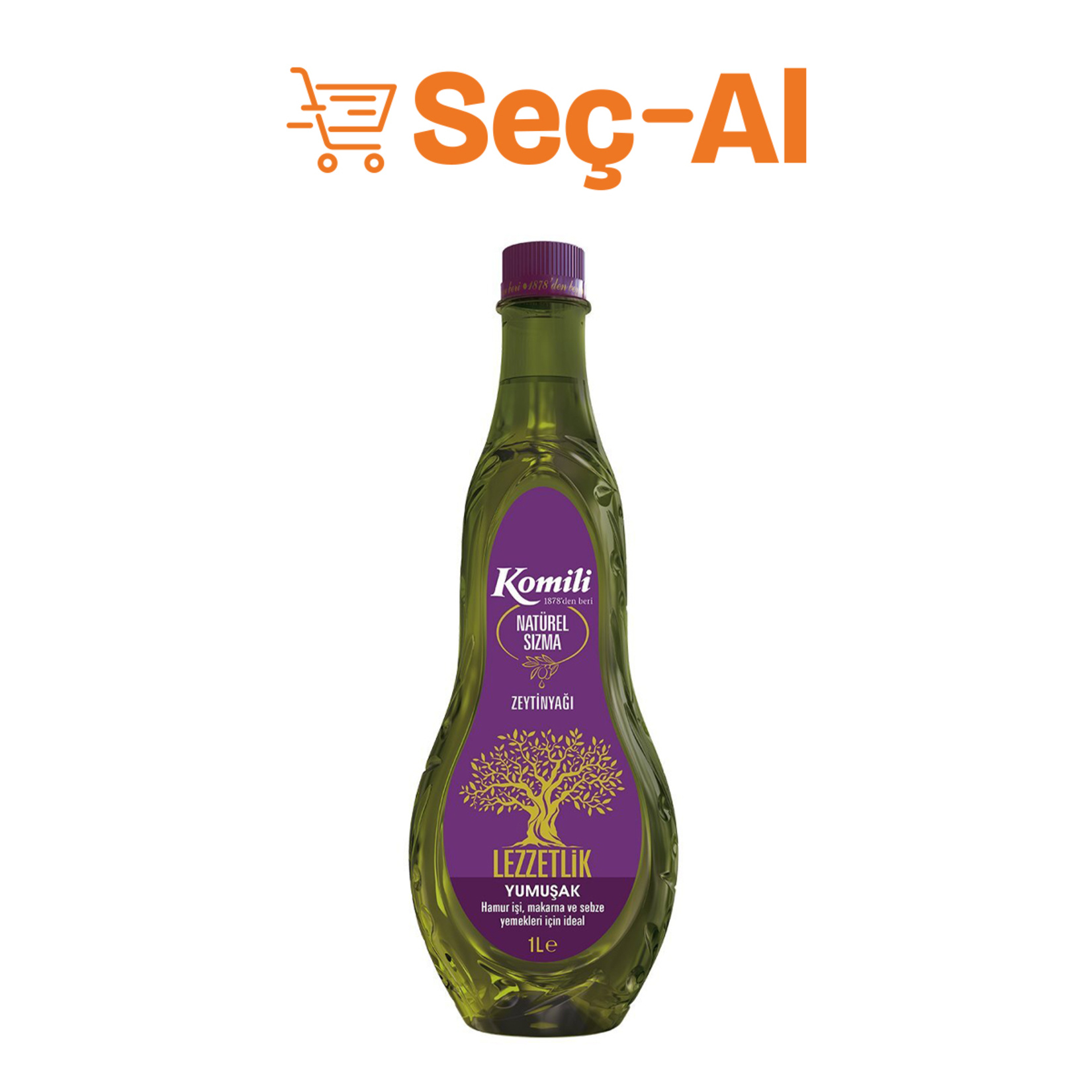 Komili Lezzetlik Yumuşak Natürel Sızma Zeytinyağı 1 L - Görsel 1
