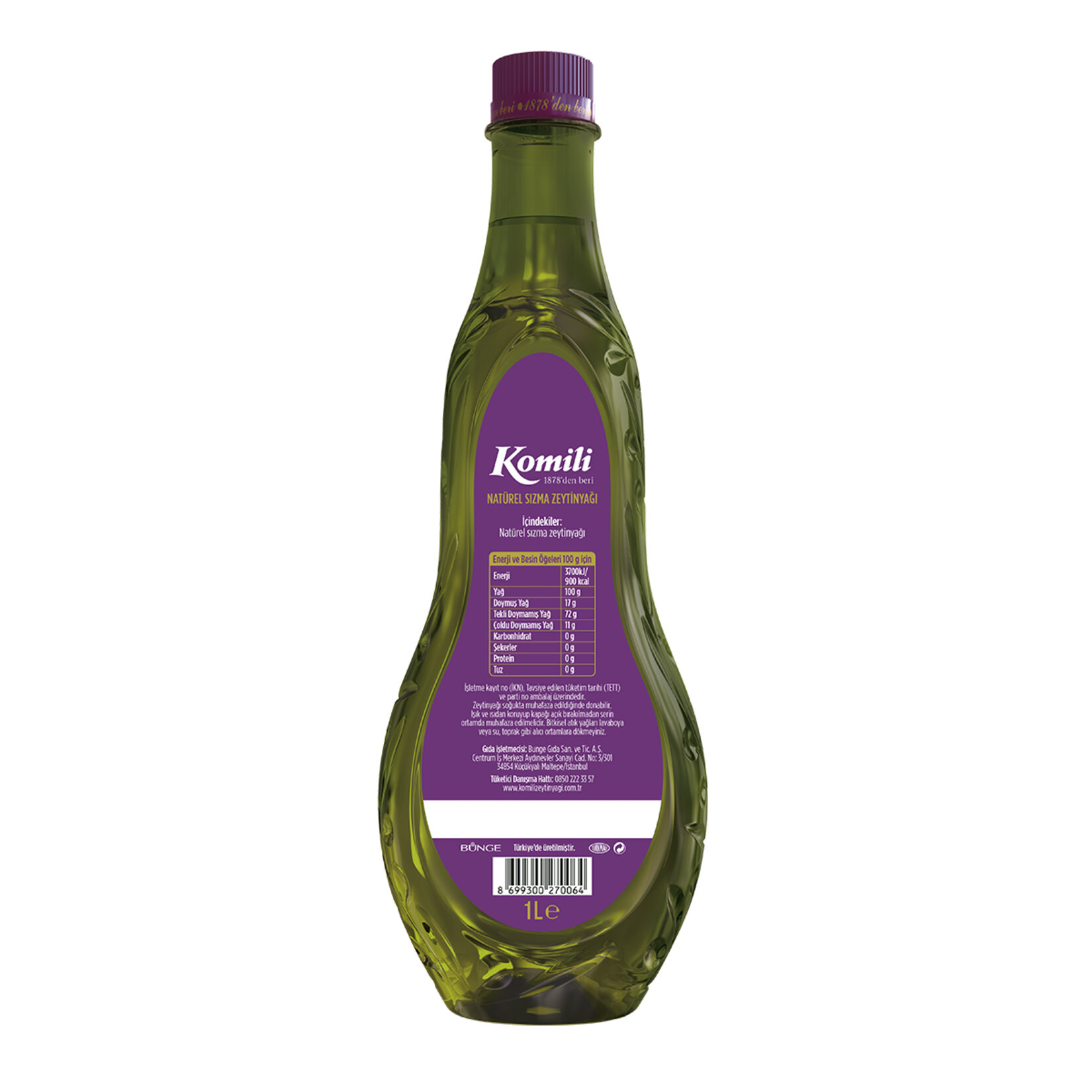 Komili Lezzetlik Yumuşak Natürel Sızma Zeytinyağı 1 L - Görsel 2