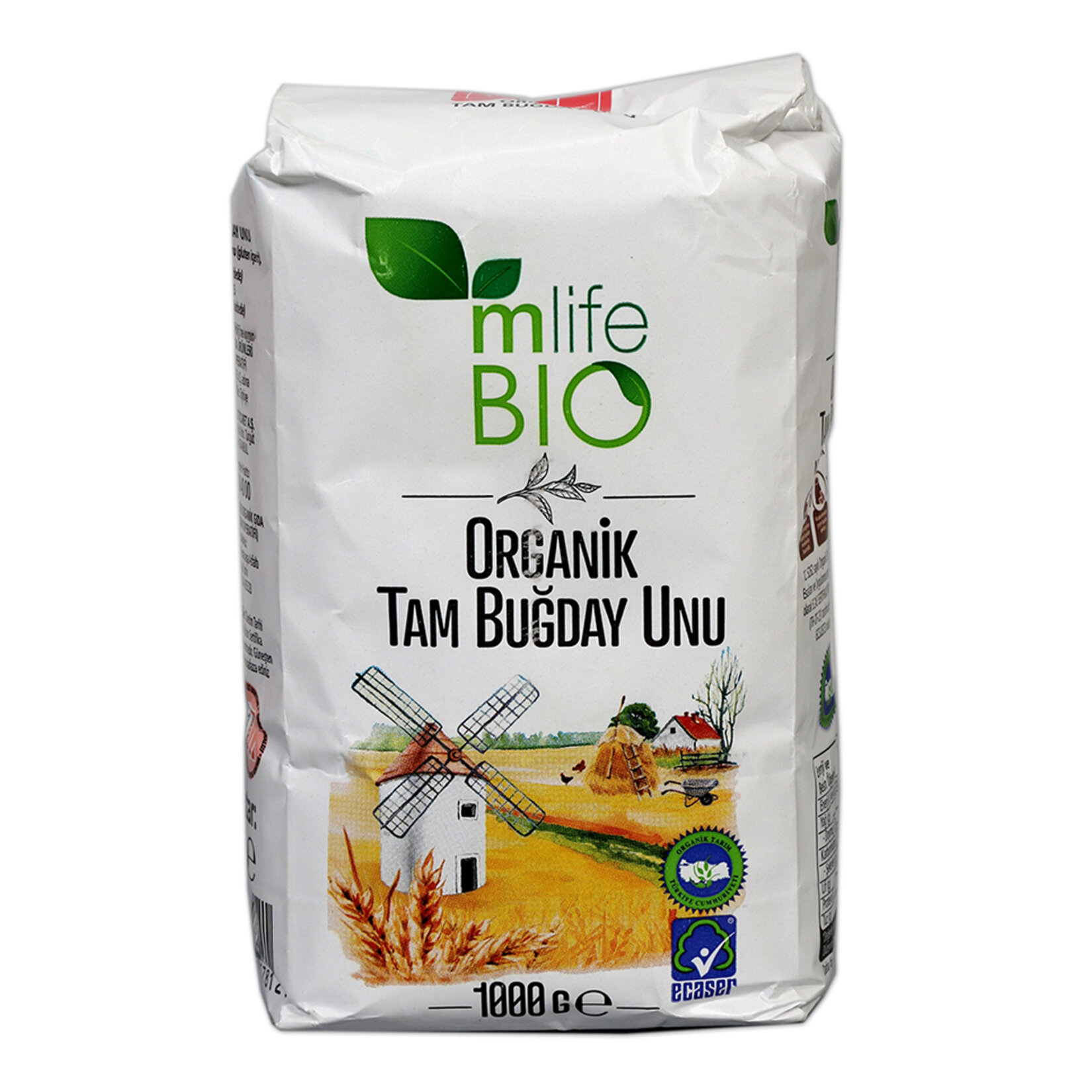 M Life Organik Tam Buğday Unu 1 Kg