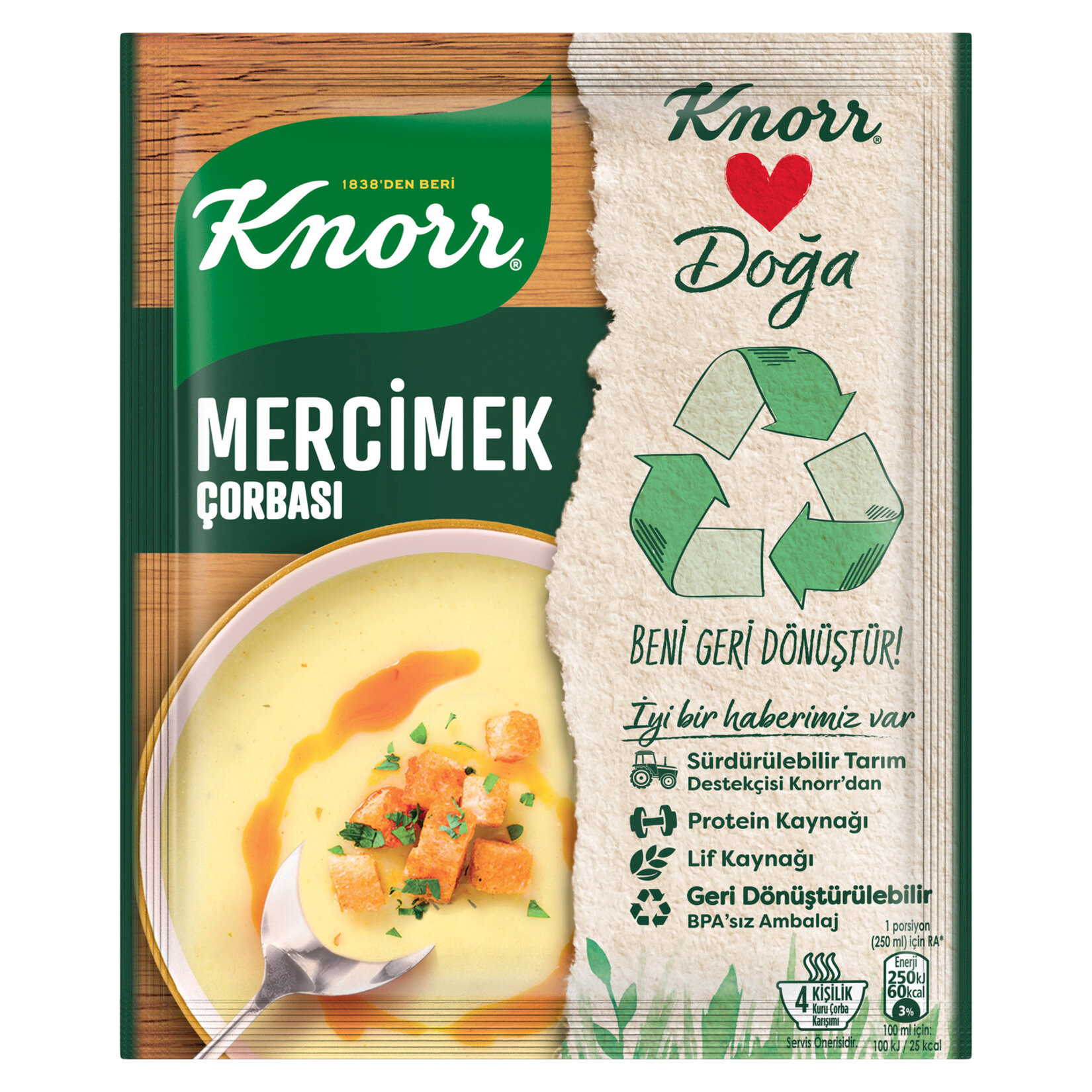 Knorr Hazır Çorba Mercimek 76 G - Görsel 1