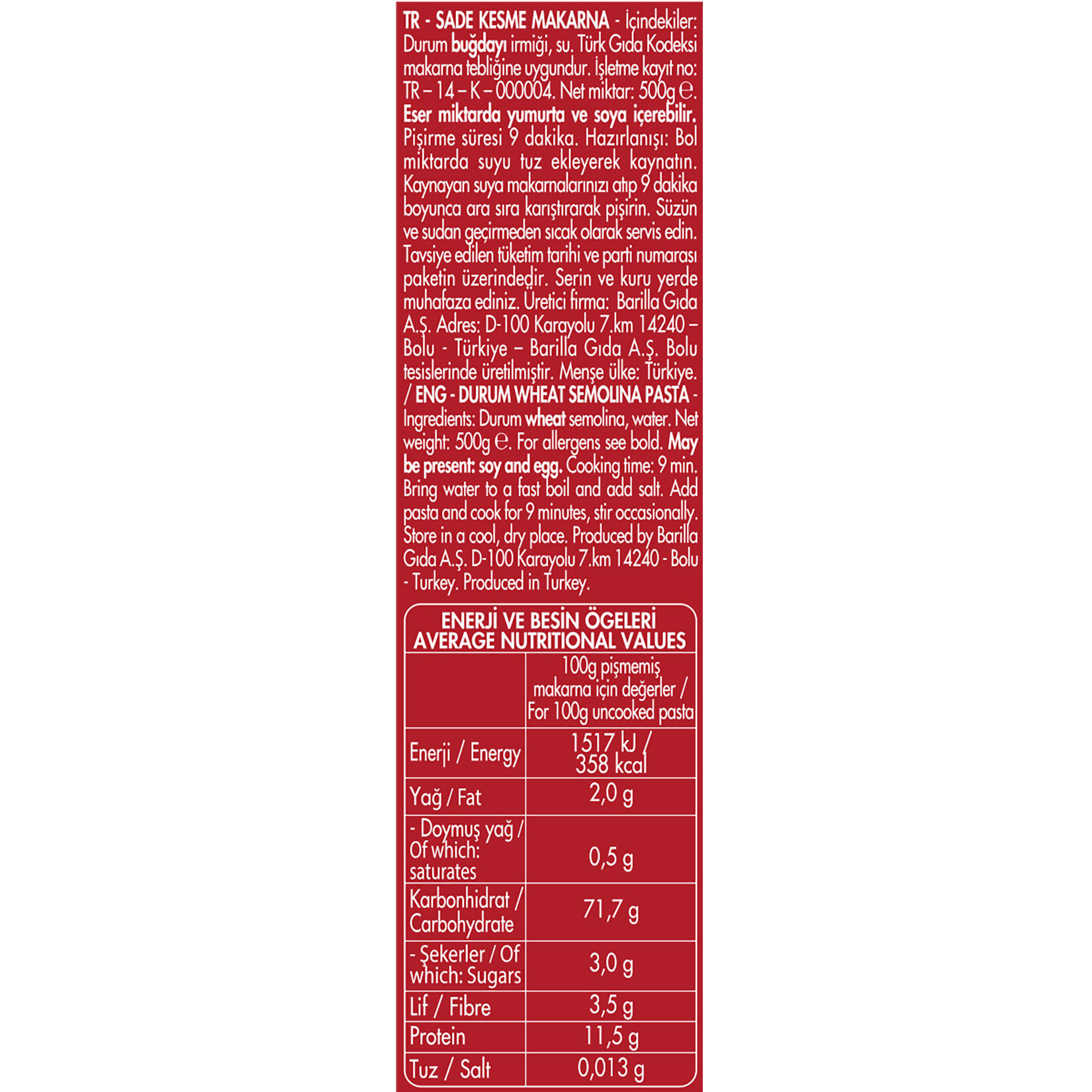 Filiz Boncuk Makarna 500 G - Görsel 4