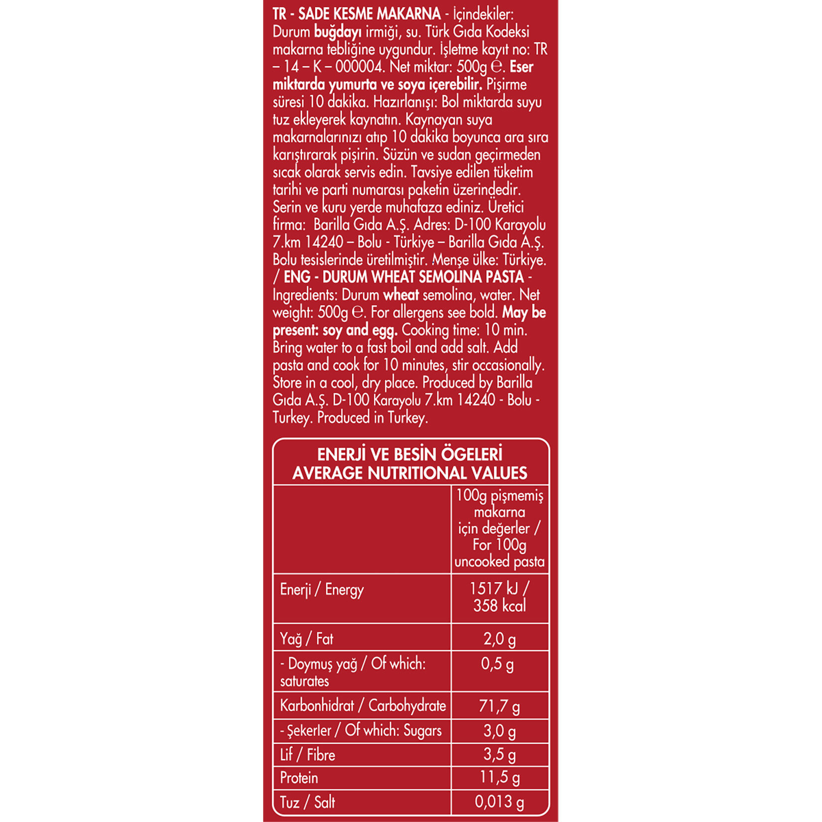 Filiz Kelebek Makarna 500 G - Görsel 4