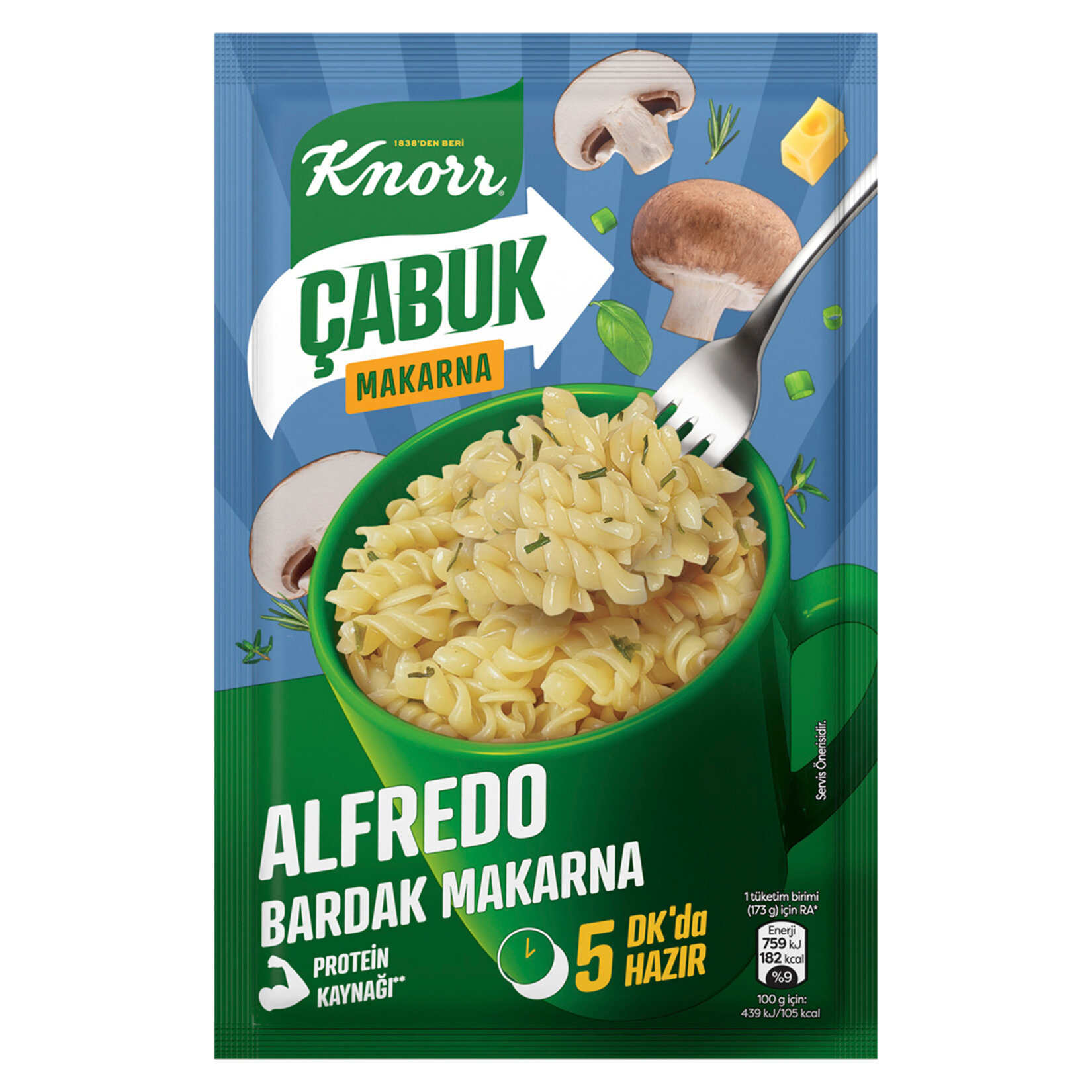 Knorr Çabuk Alfredo Bardak Makarna 48G - Görsel 1
