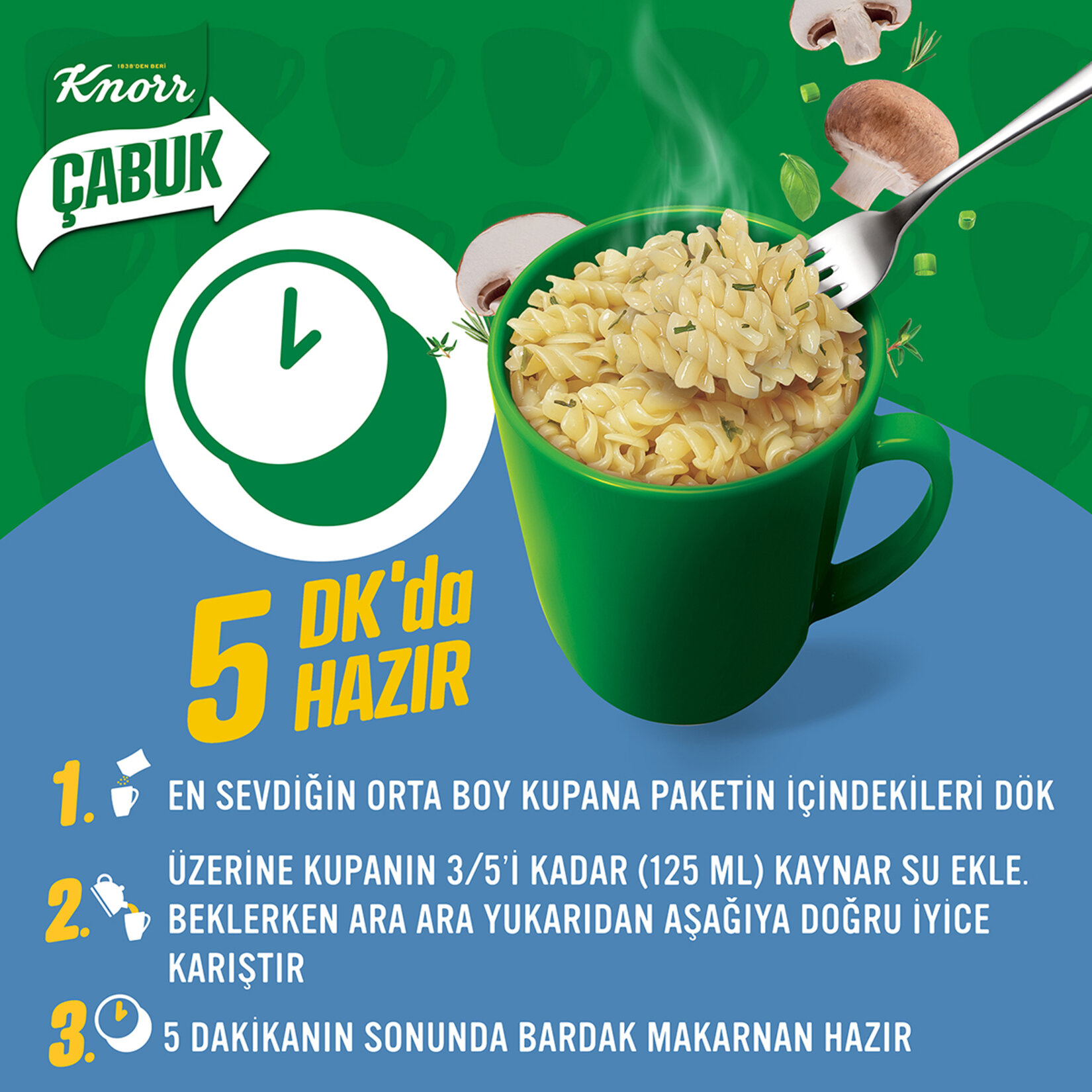 Knorr Çabuk Alfredo Bardak Makarna 48G - Görsel 5