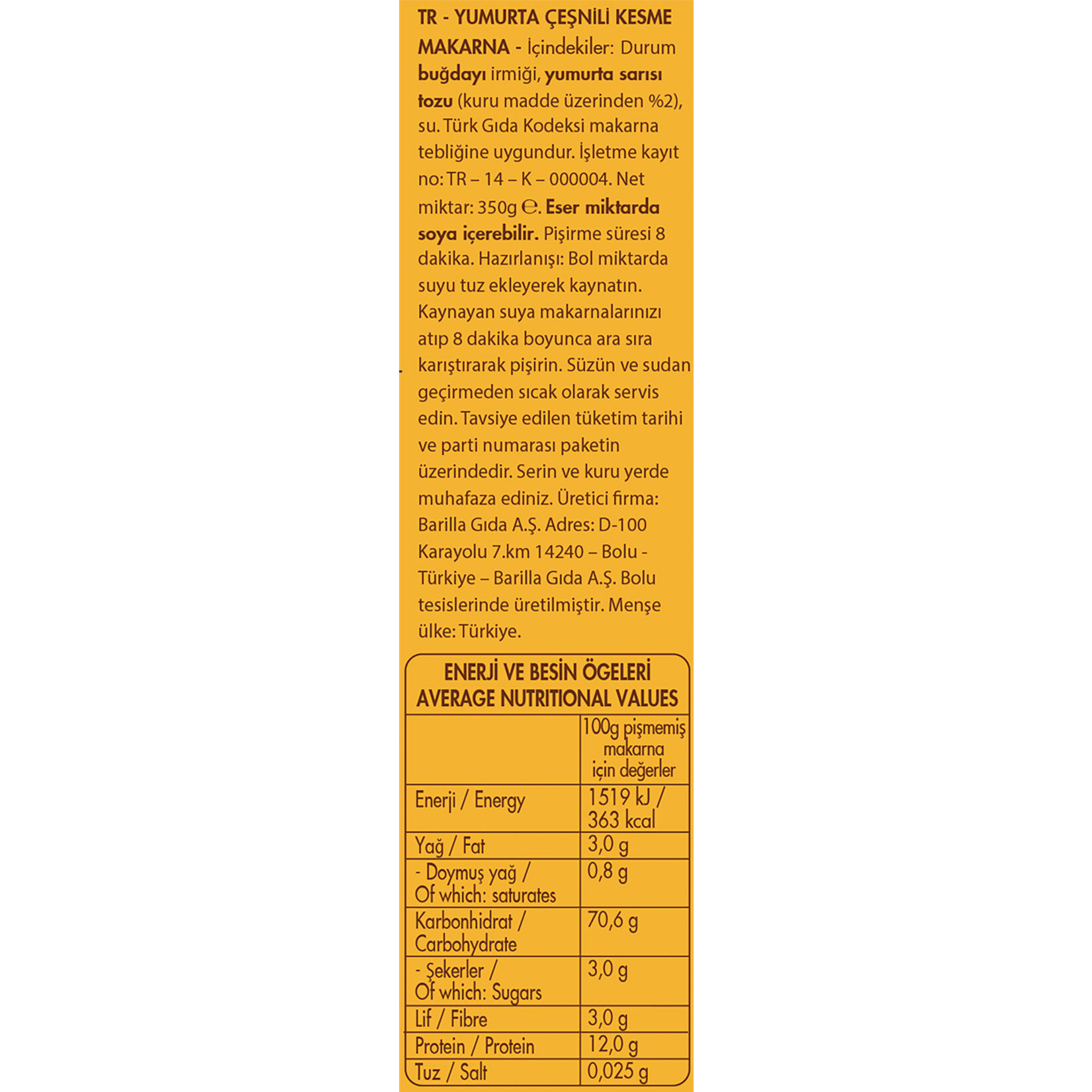 Filiz Yumurtalı Erişte 350 G - Görsel 4