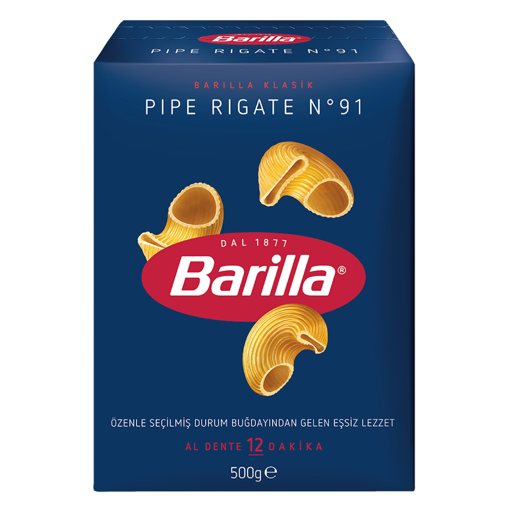 Barilla Mantı Makarna (Pipe Rigate) 500 G - Görsel 2