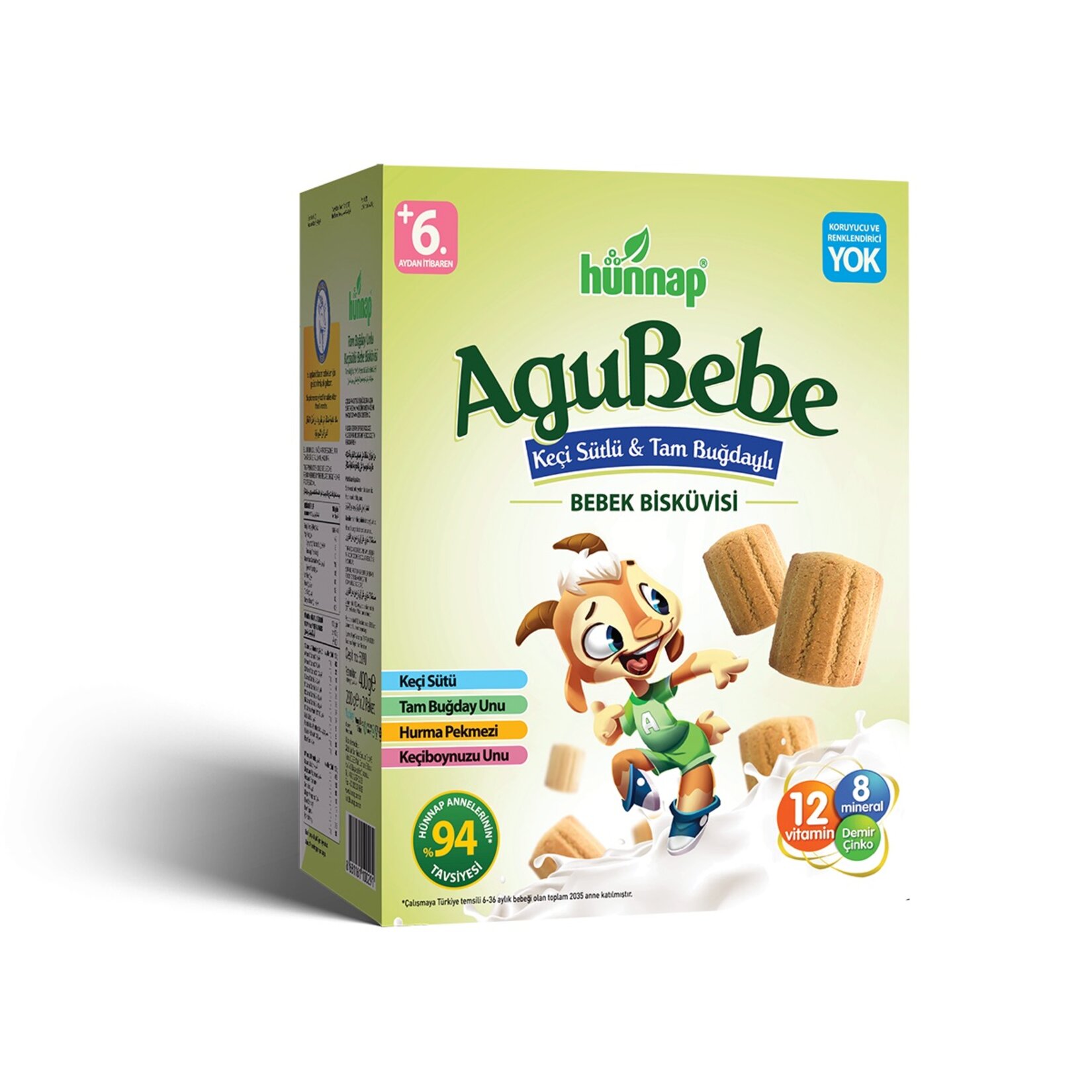 Hünnap Keçi Sütlü Bebe Bisküvisi 400 G