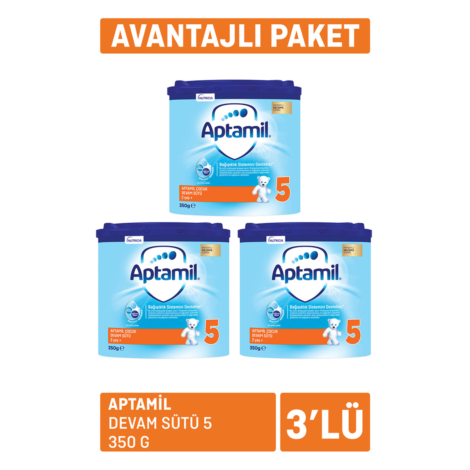 Aptamil Devam Sütü 5 350 G x 3