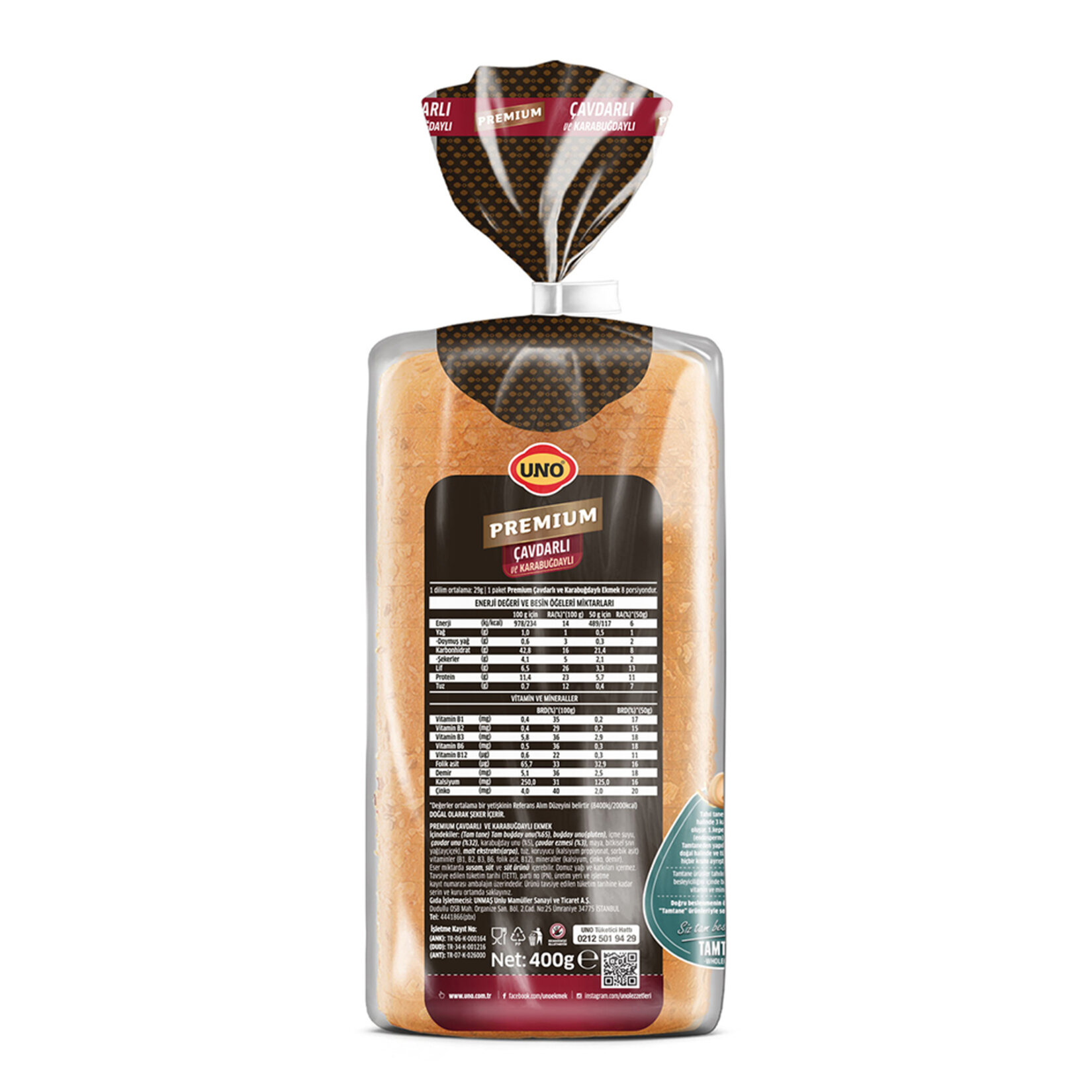 Uno Premium Çavdarlı & Karabuğdaylı 400 G - Görsel 2