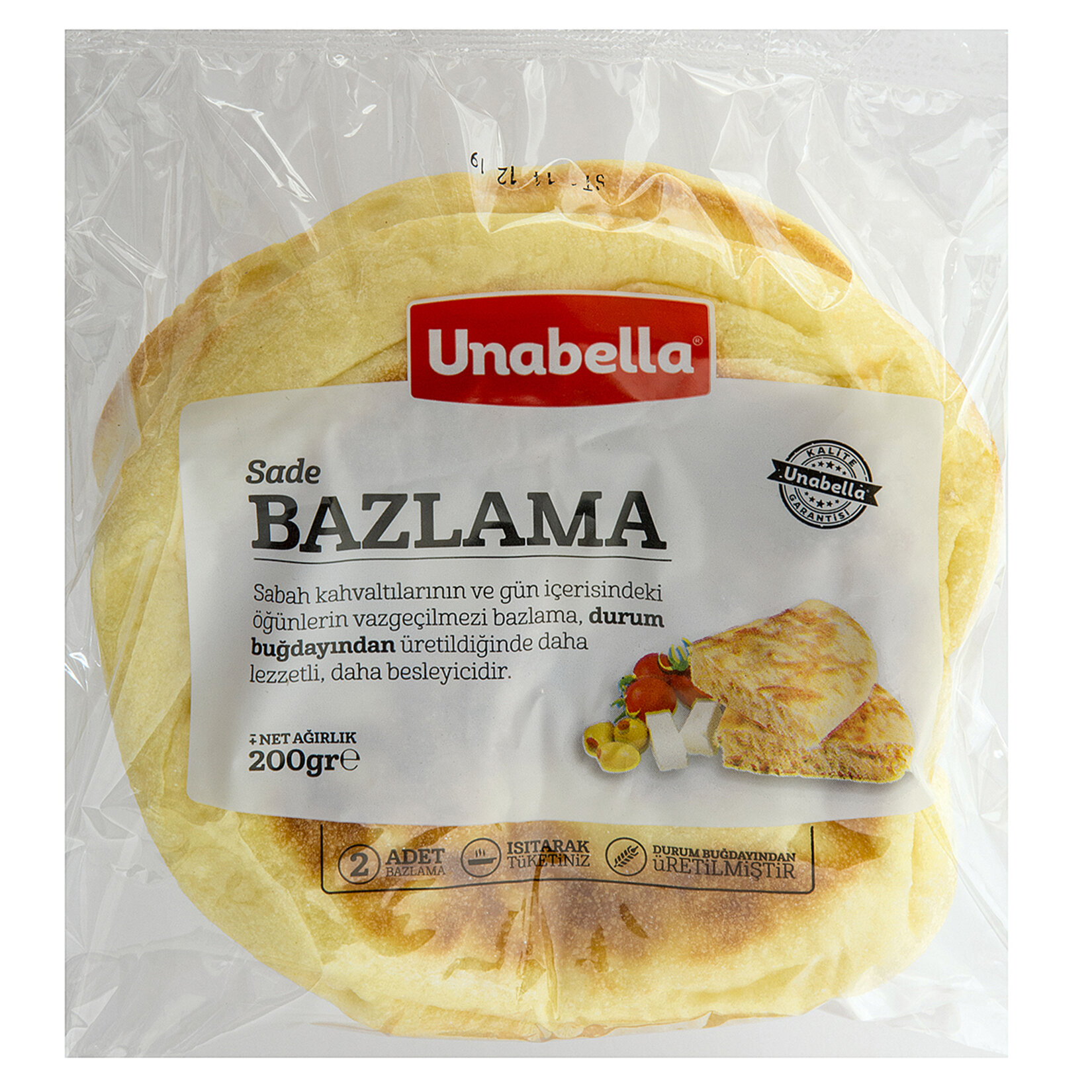 Unabella Sade Bazlama 2'li 200 G