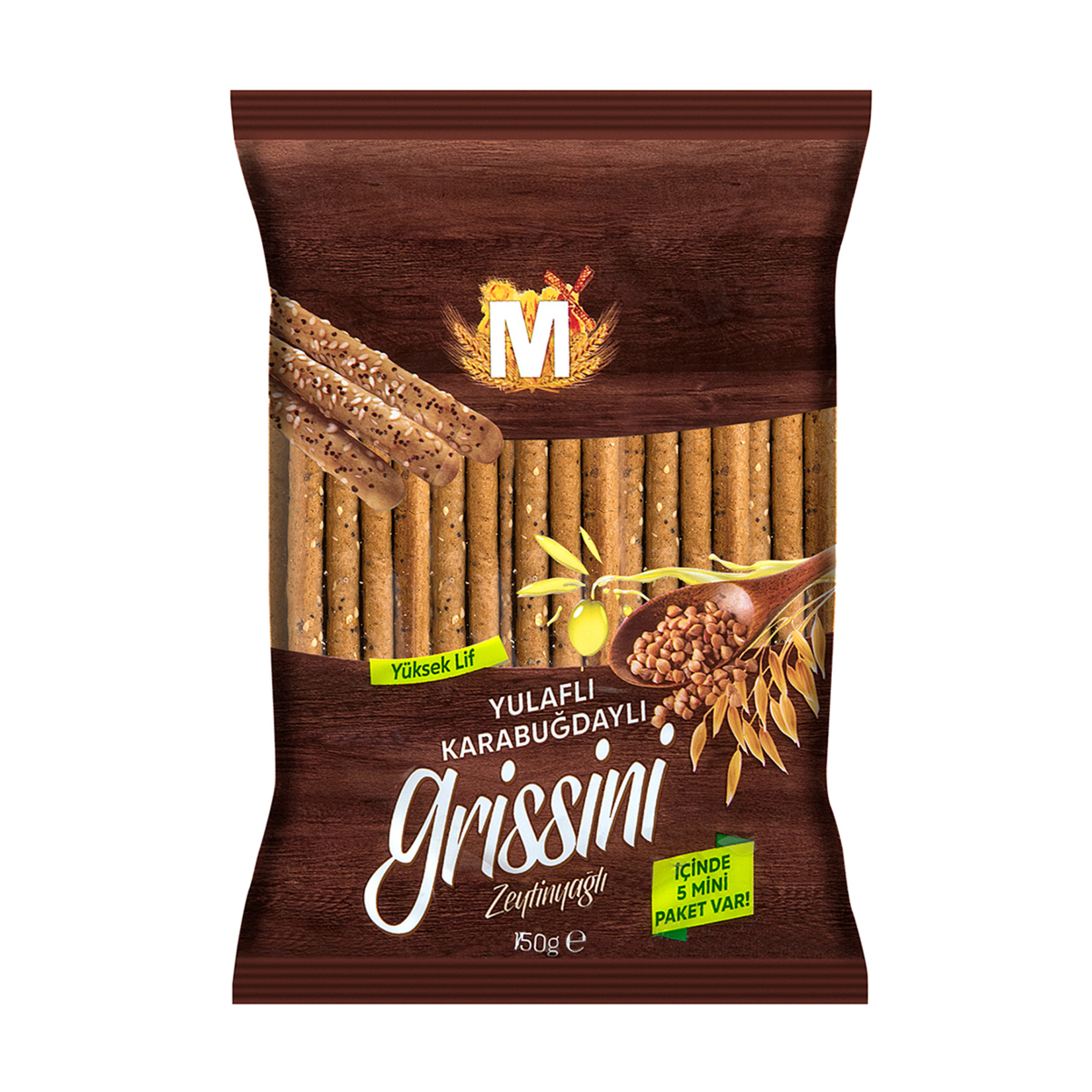 Migros Zeytin Yağlı Yulaflı Karabuğdaylı Grissini 150 G