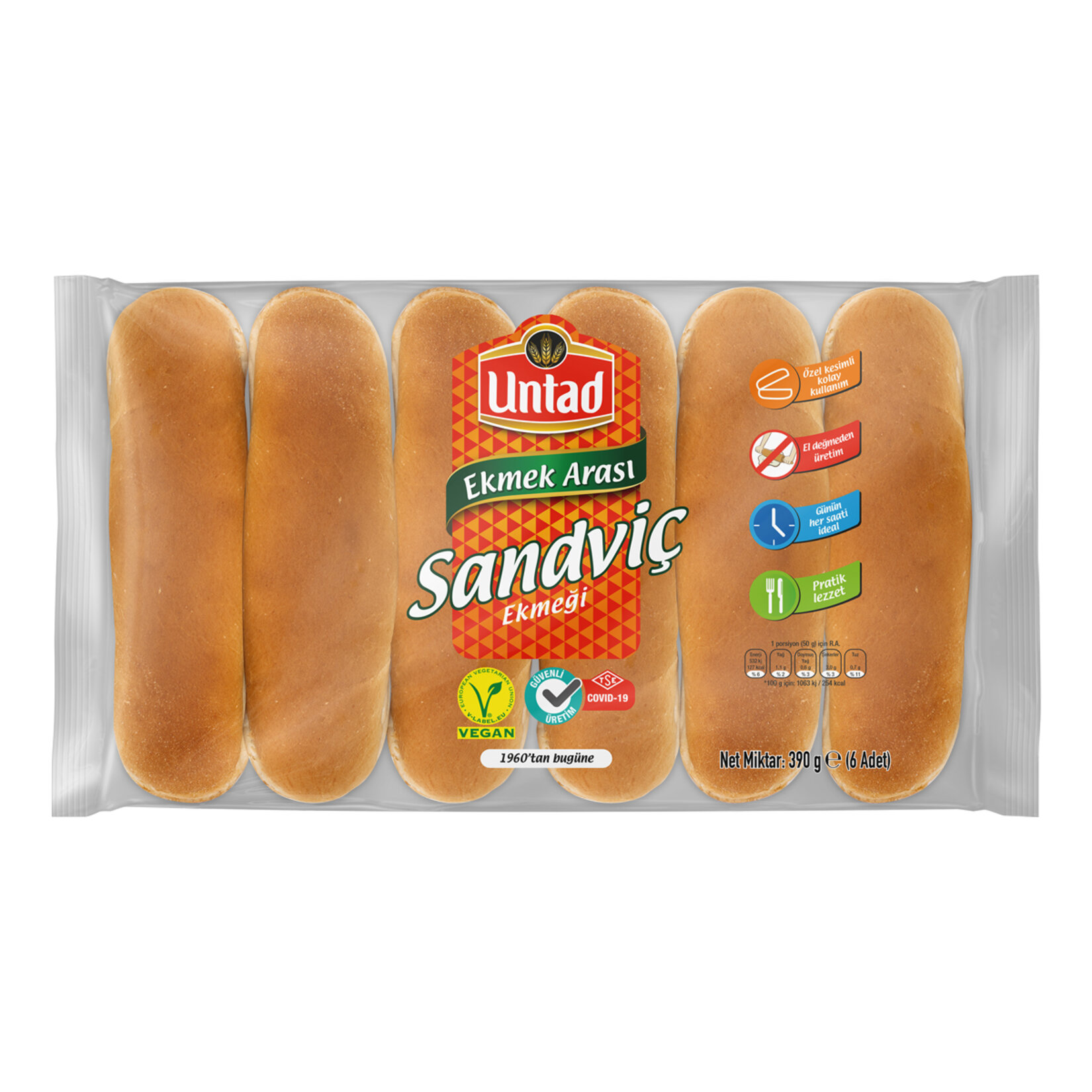 Untad Sandviç Eko Paket 6 x 65 G