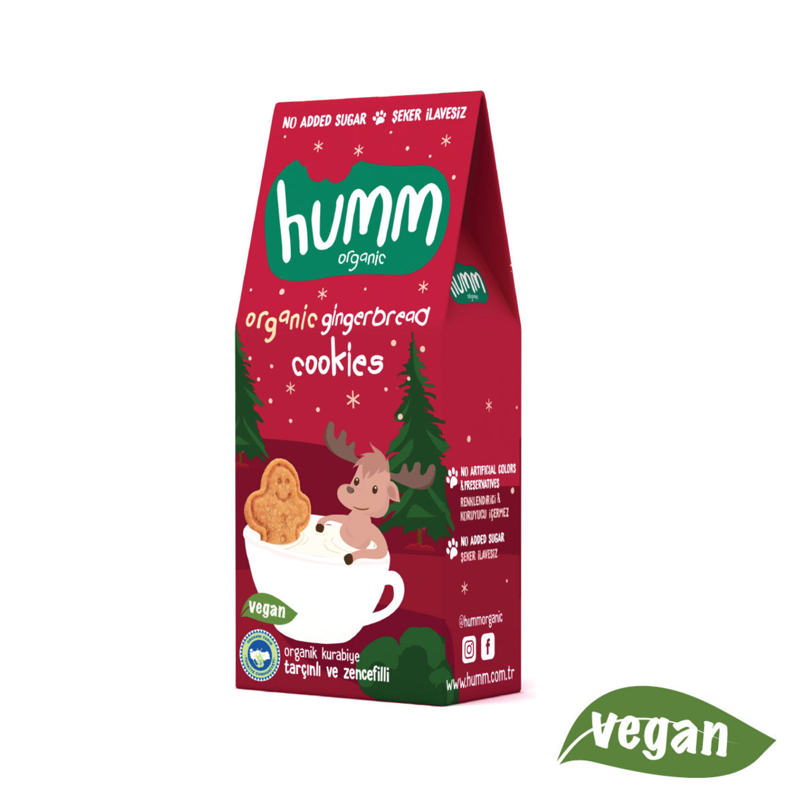 Humm Organic Zencefilli Tarçınlı Vegan Kurabiye 55 G - Görsel 2