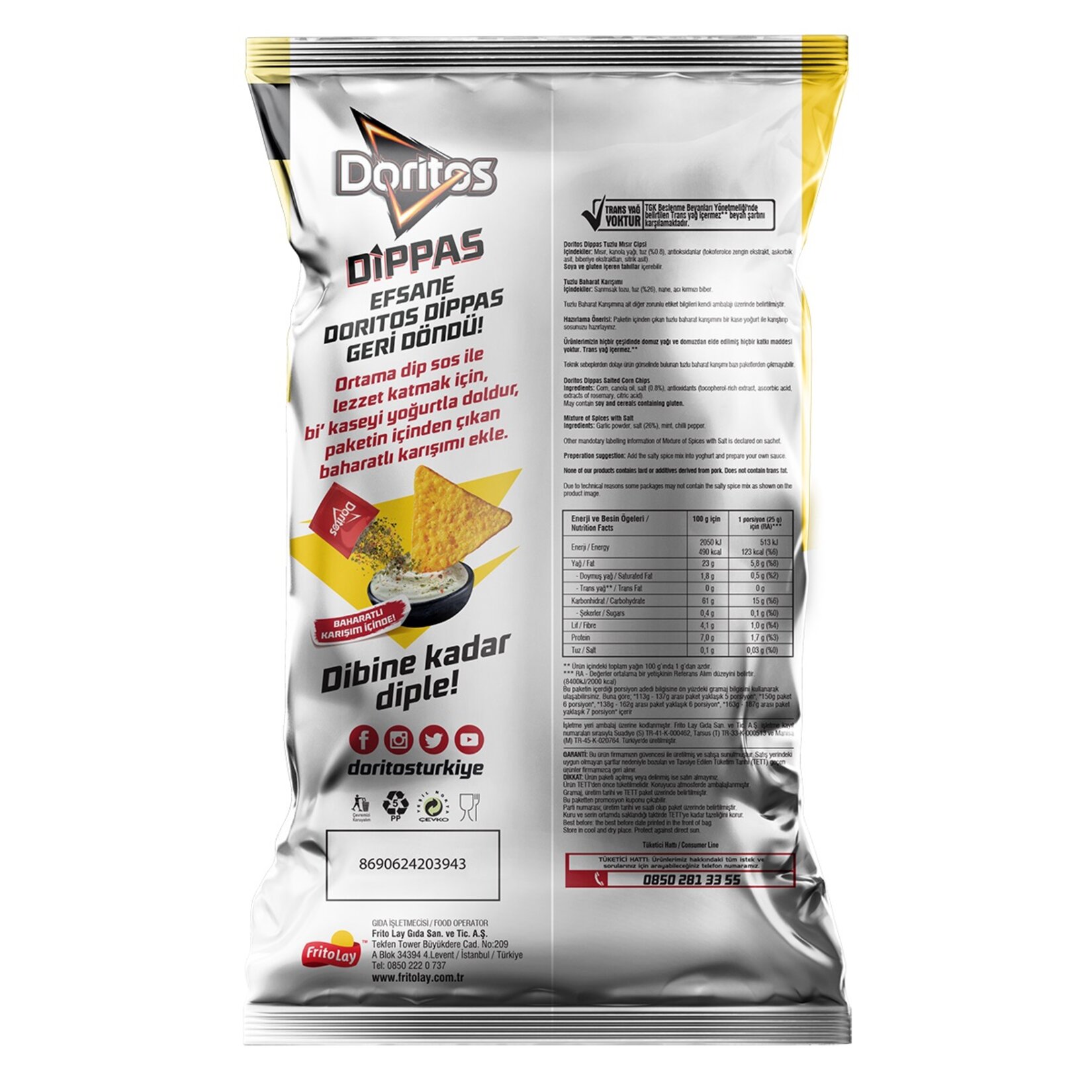 Doritos Dippas Mısır Cipsi Parti Boy 140 G - Görsel 2