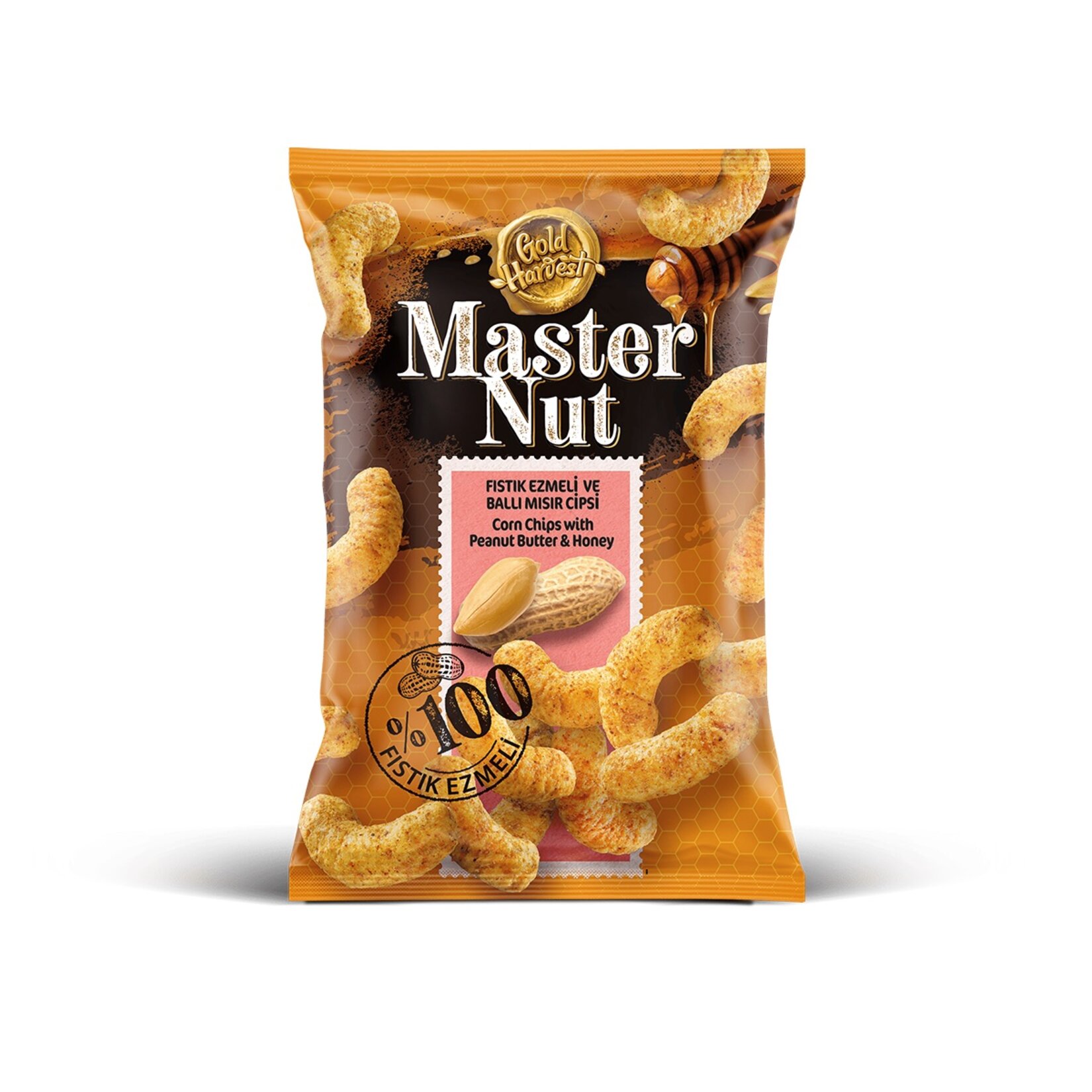 Master Nut Fıstık Ezmeli Ballı Mısır Cipsi 150 G - Görsel 1