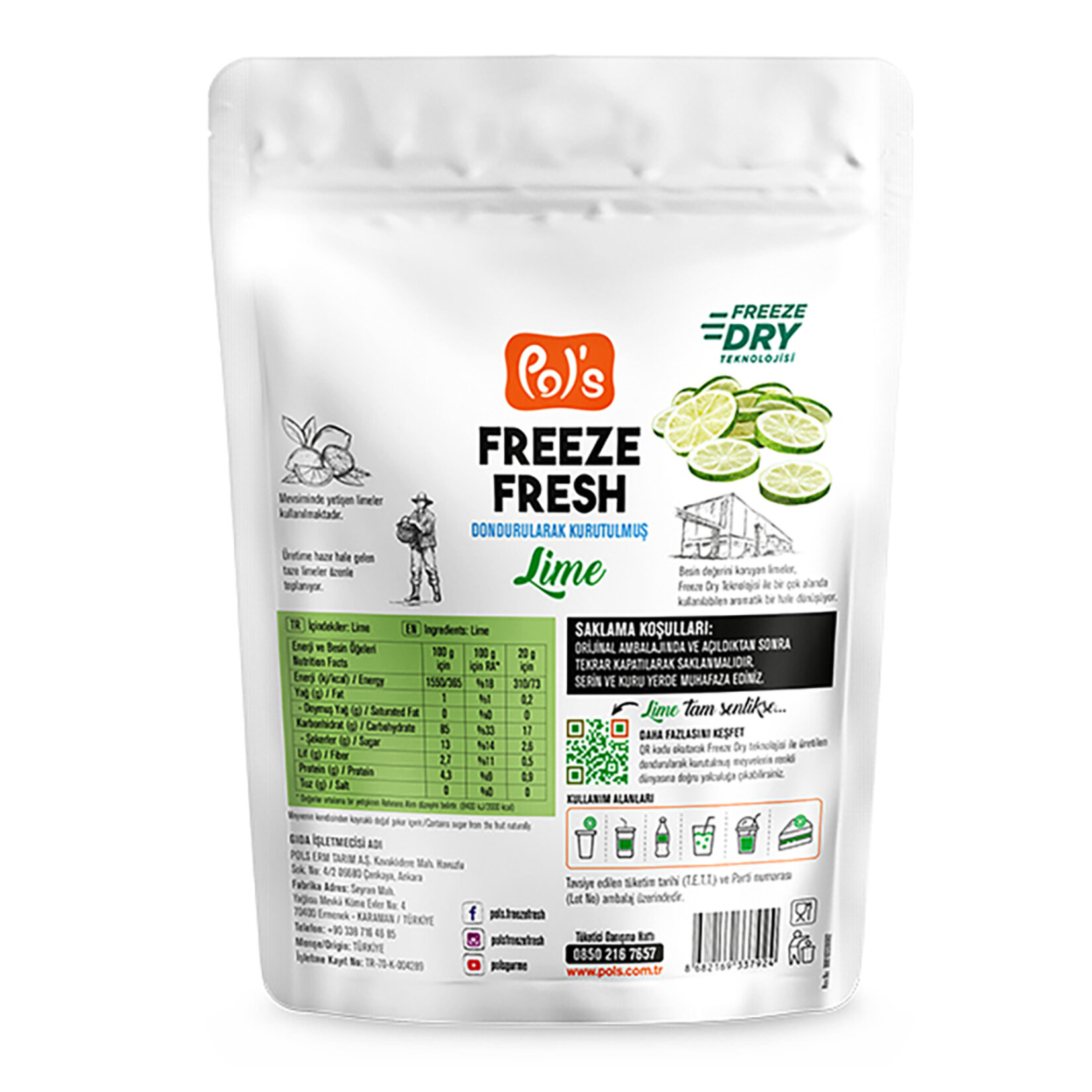 Pol's Freeze Fresh Lime 20 G - Görsel 2