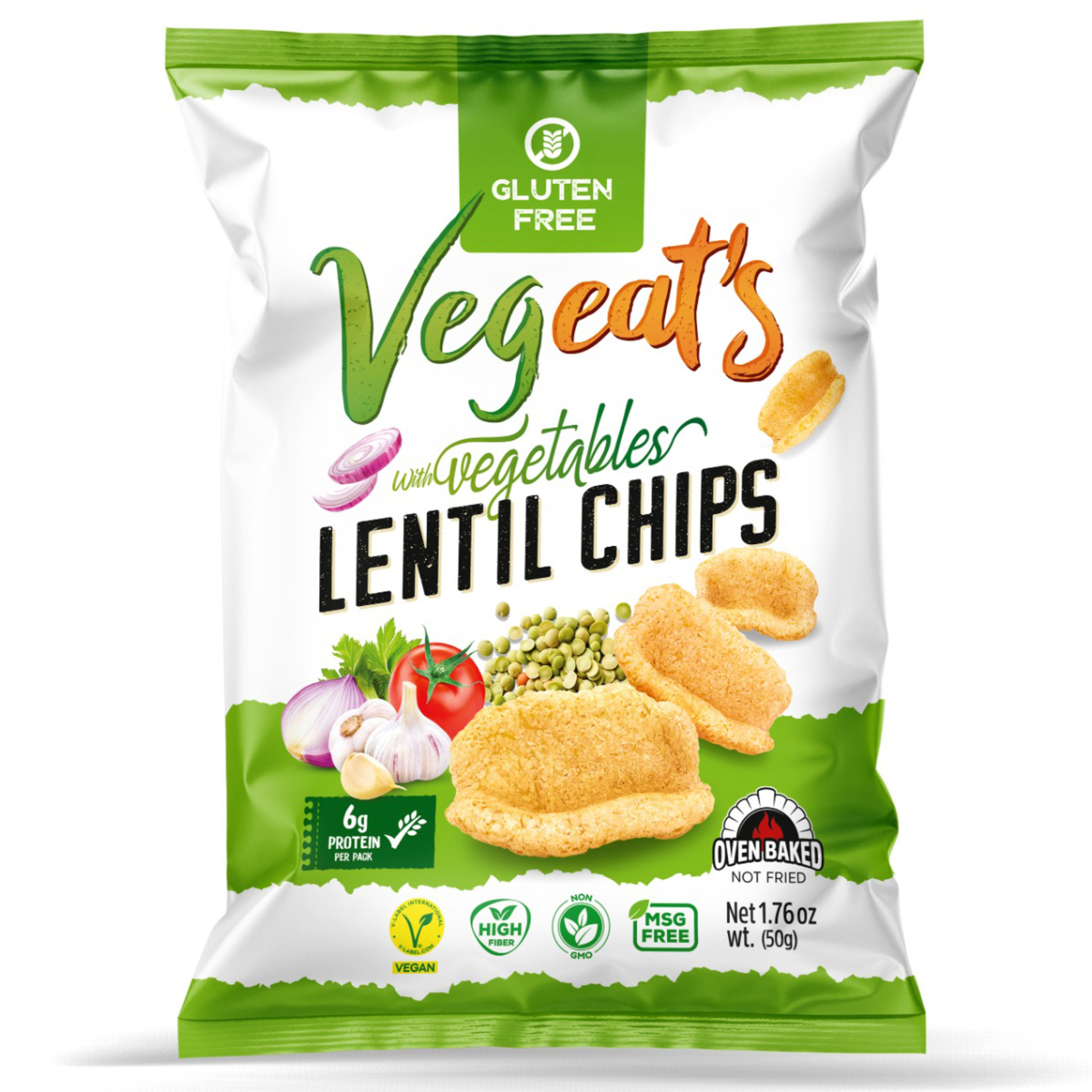 Vegeat's Fırınlanmış Sebzeli Mercimek Cipsi 50 G