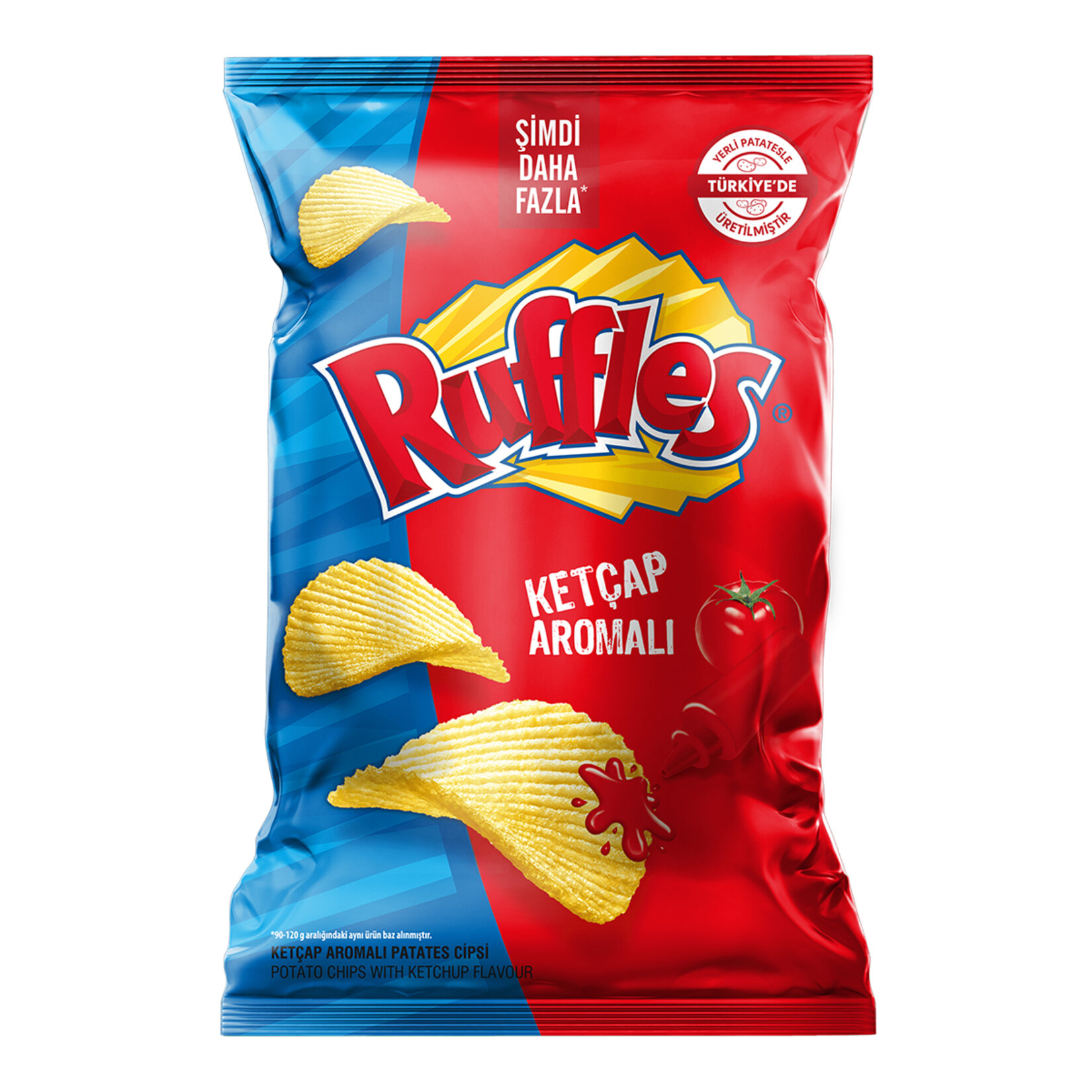 Ruffles Ketçap Aromalı Patates Cipsi Süper Boy 125 G - Görsel 1