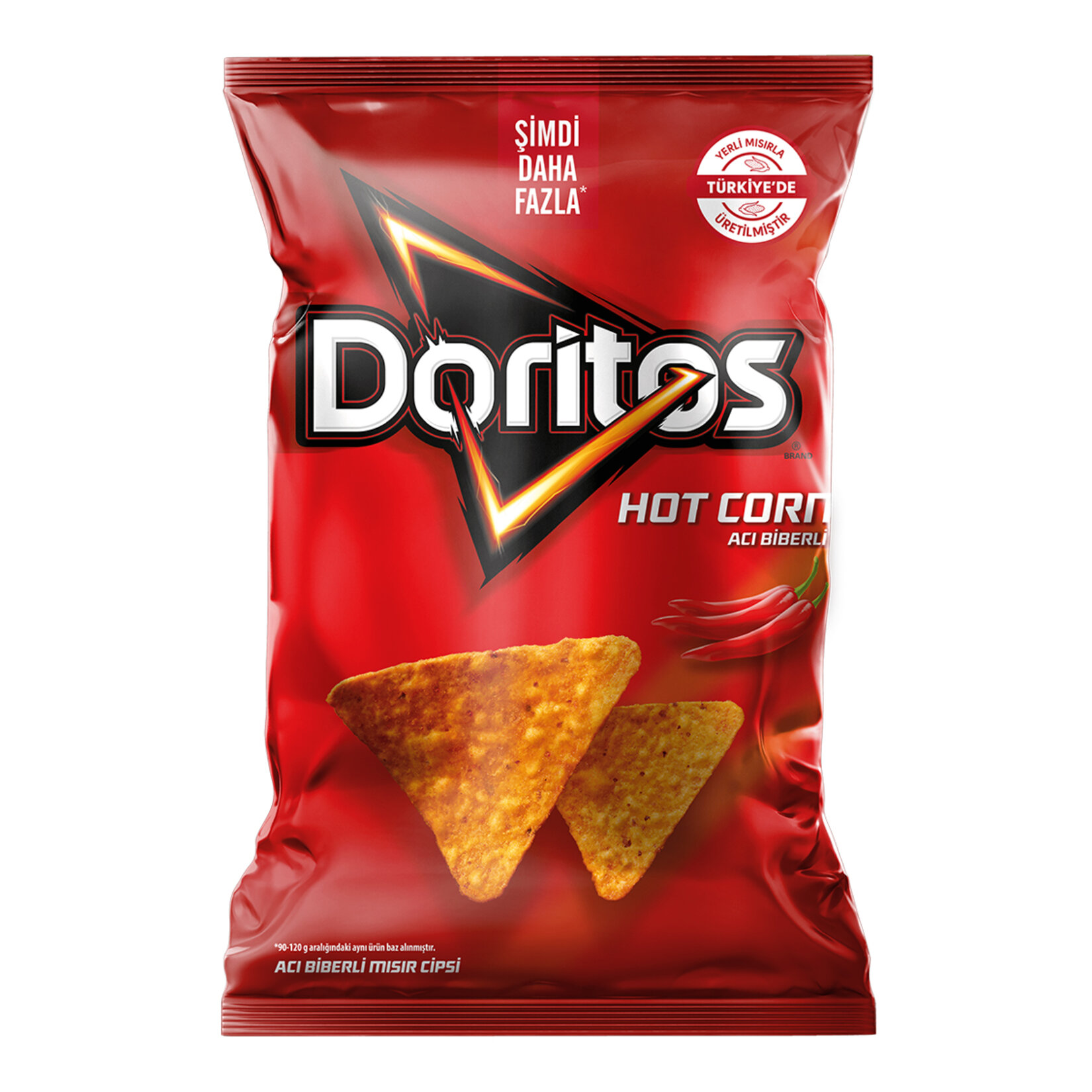 Doritos Hot Corn Acı Biberli Mısır Cipsi Süper Boy 130 G - Görsel 1