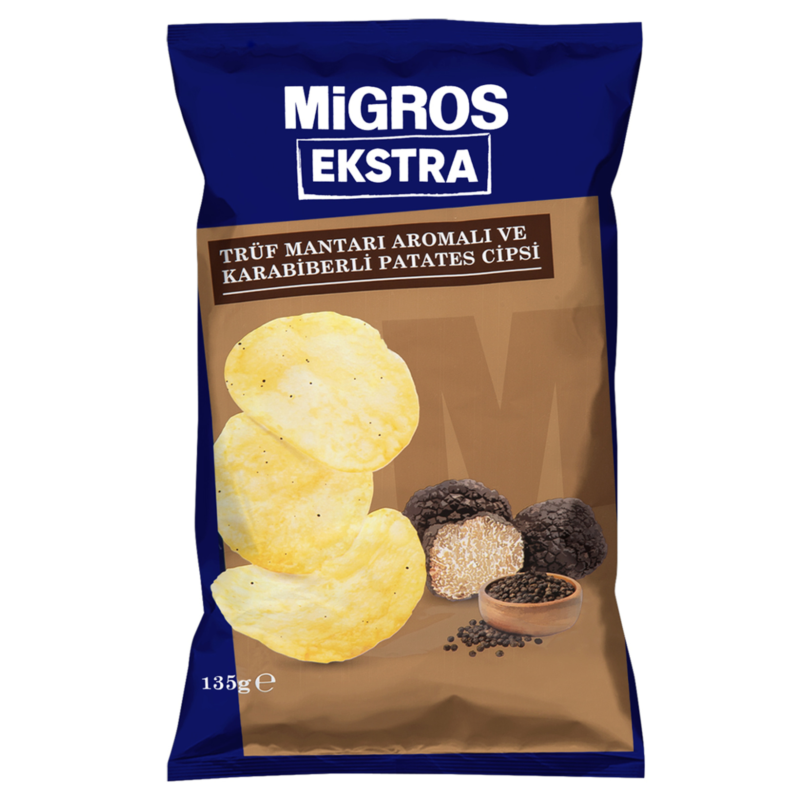 Migros Ekstra Trüf Mantarı Aromalı & Karabiberli Patates Cipsi 135 G - Görsel 1