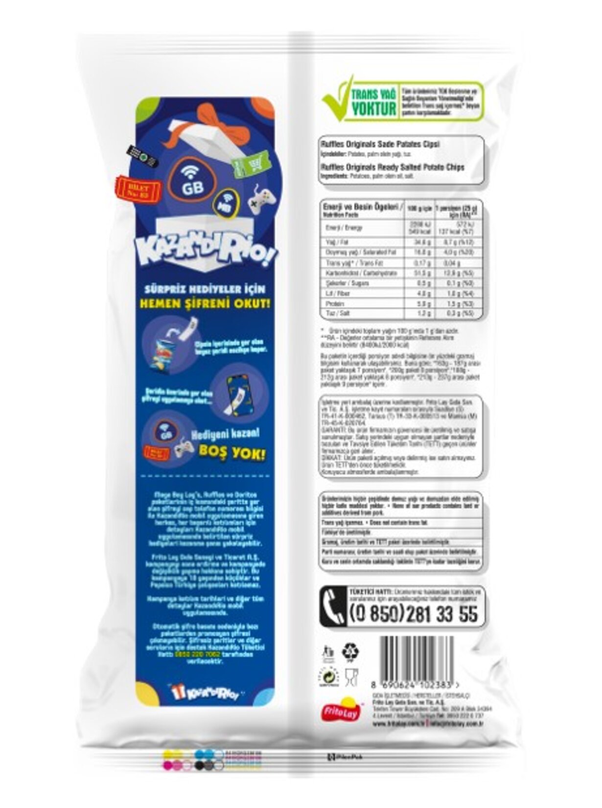 Ruffles Originals Patates Cipsi  Mega Boy 193 G - Görsel 2