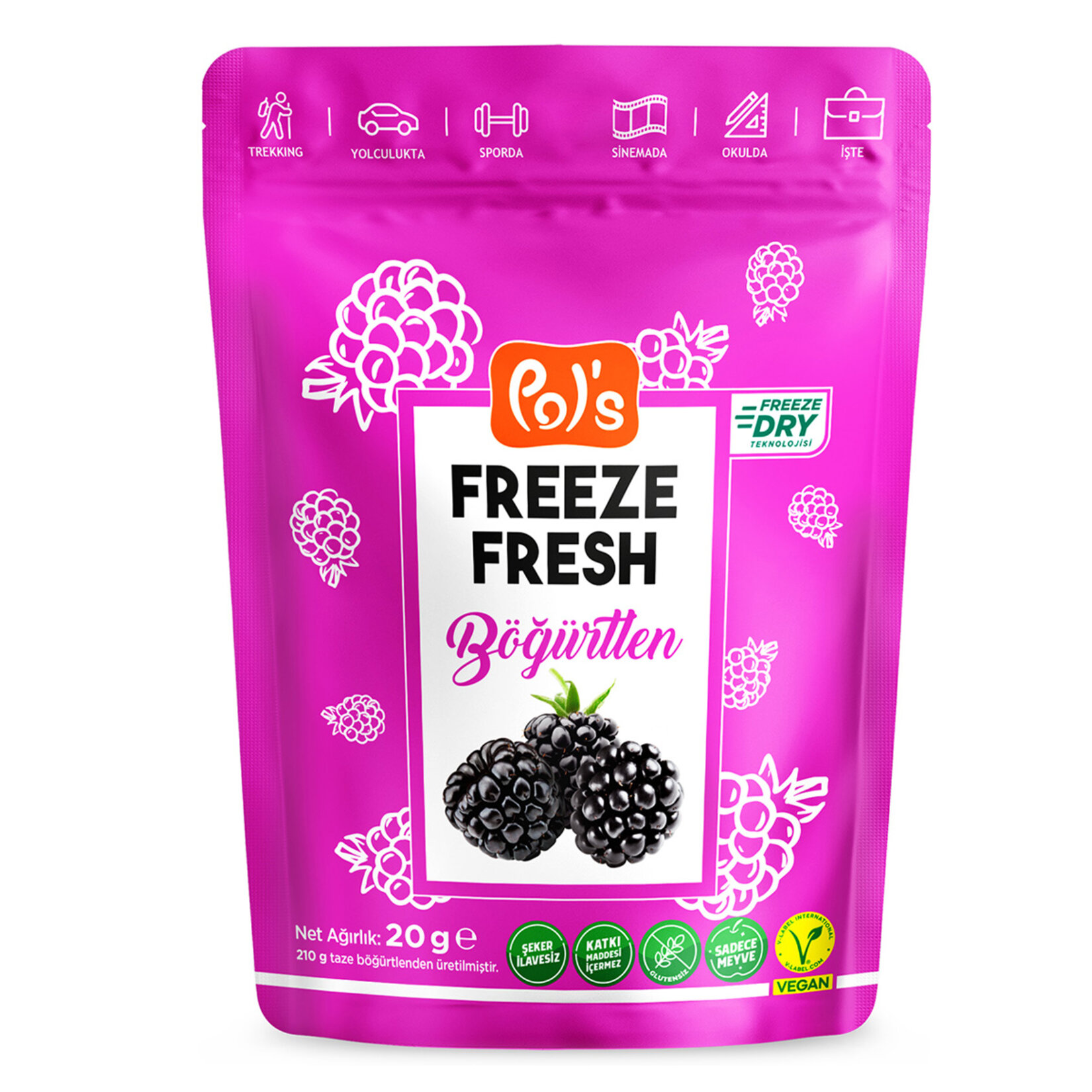 Pol's Freeze Fresh Böğürtlen 20  G - Görsel 1