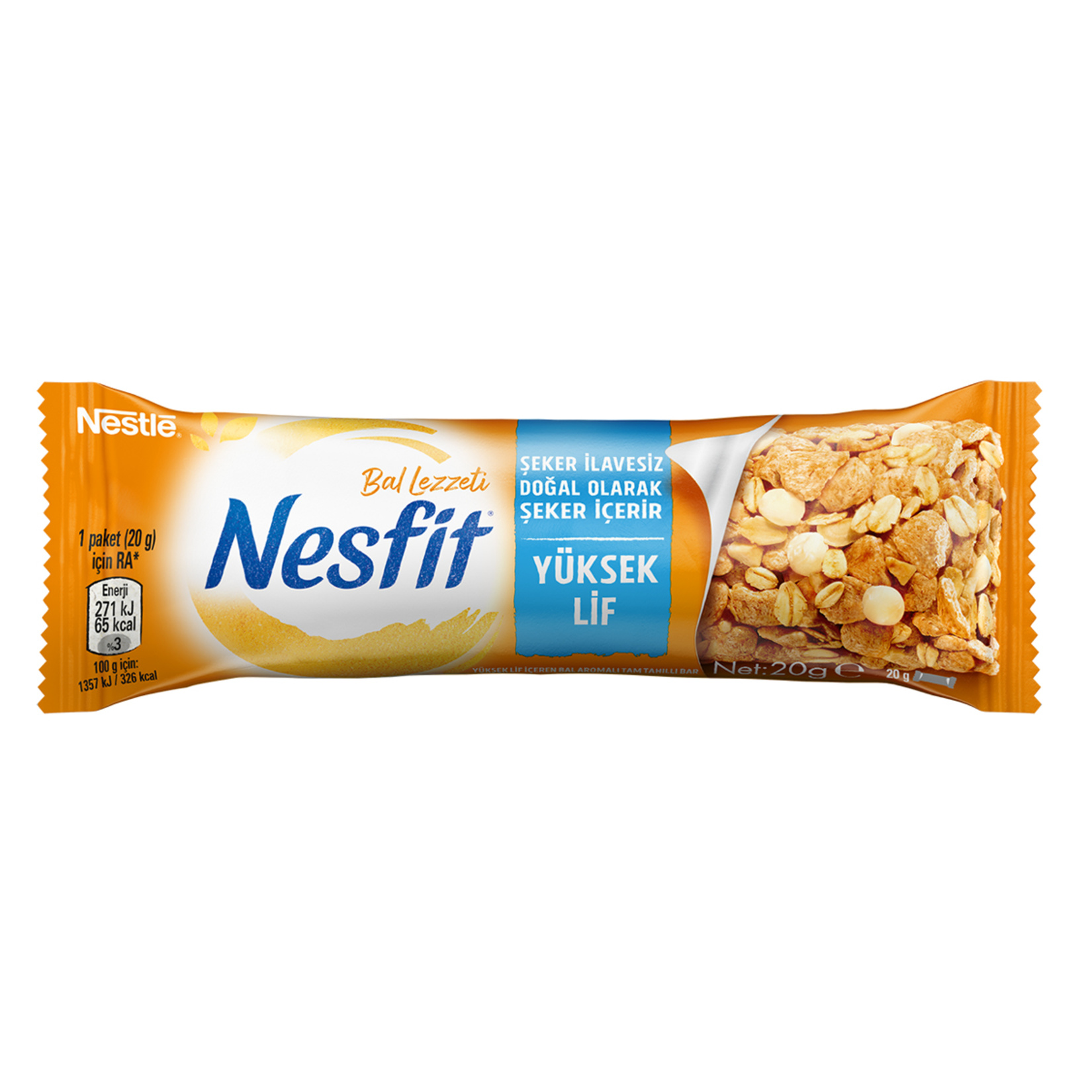 Nesfit Bal Aromalı Tam Tahıllı Bar 20 G