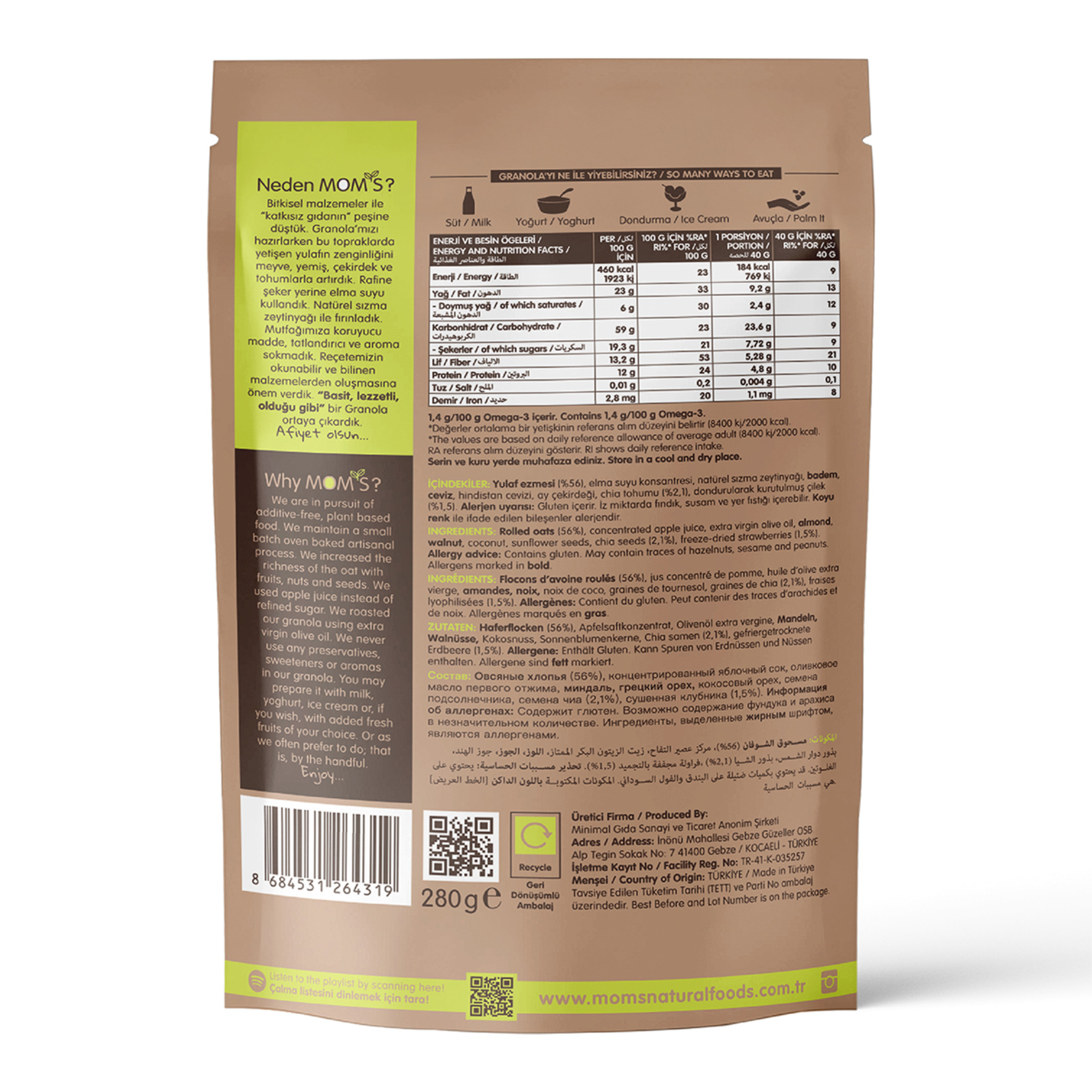 Mom's Çilek Chia Granolao 280 G - Görsel 2