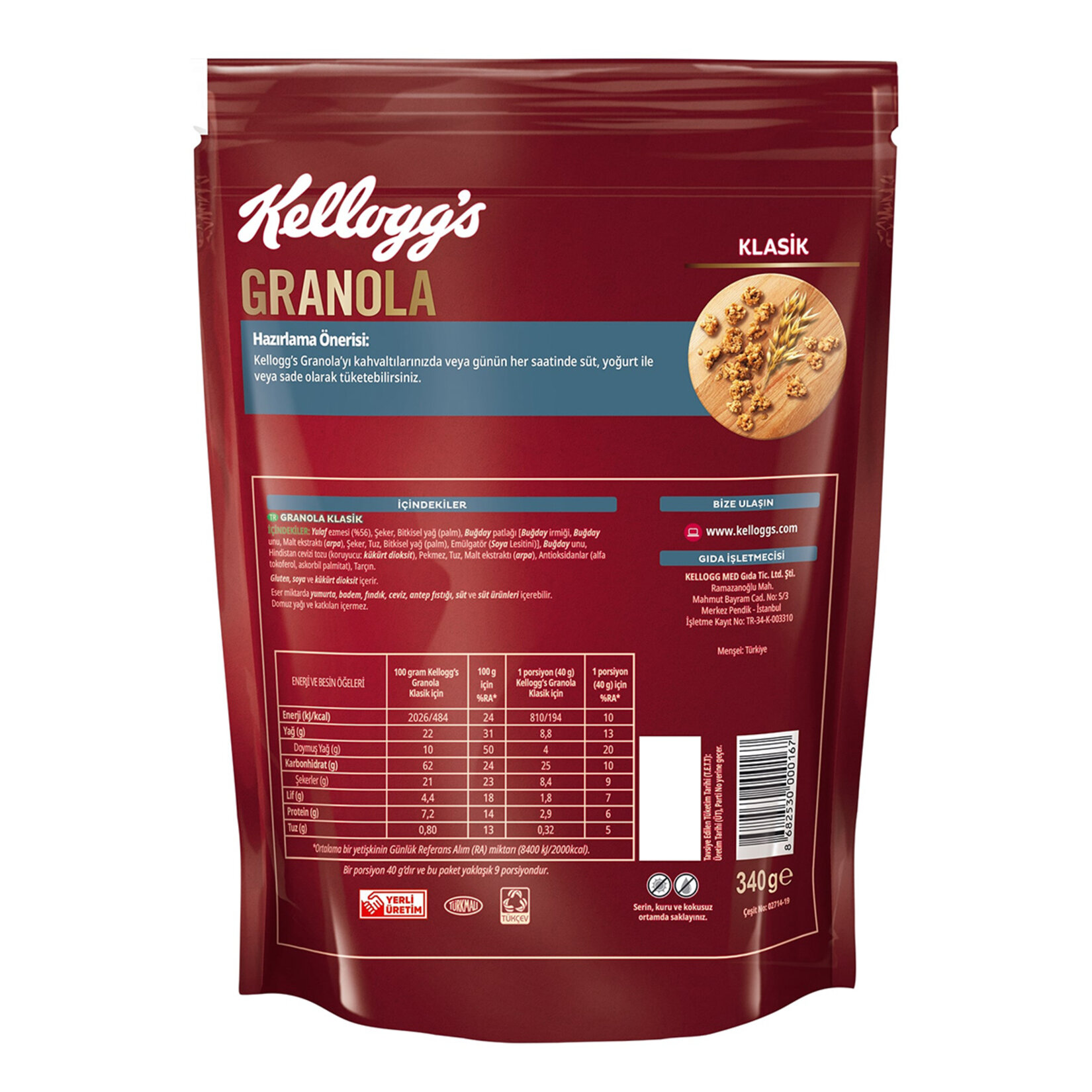 Kellogg's Granola Klasik 340 G