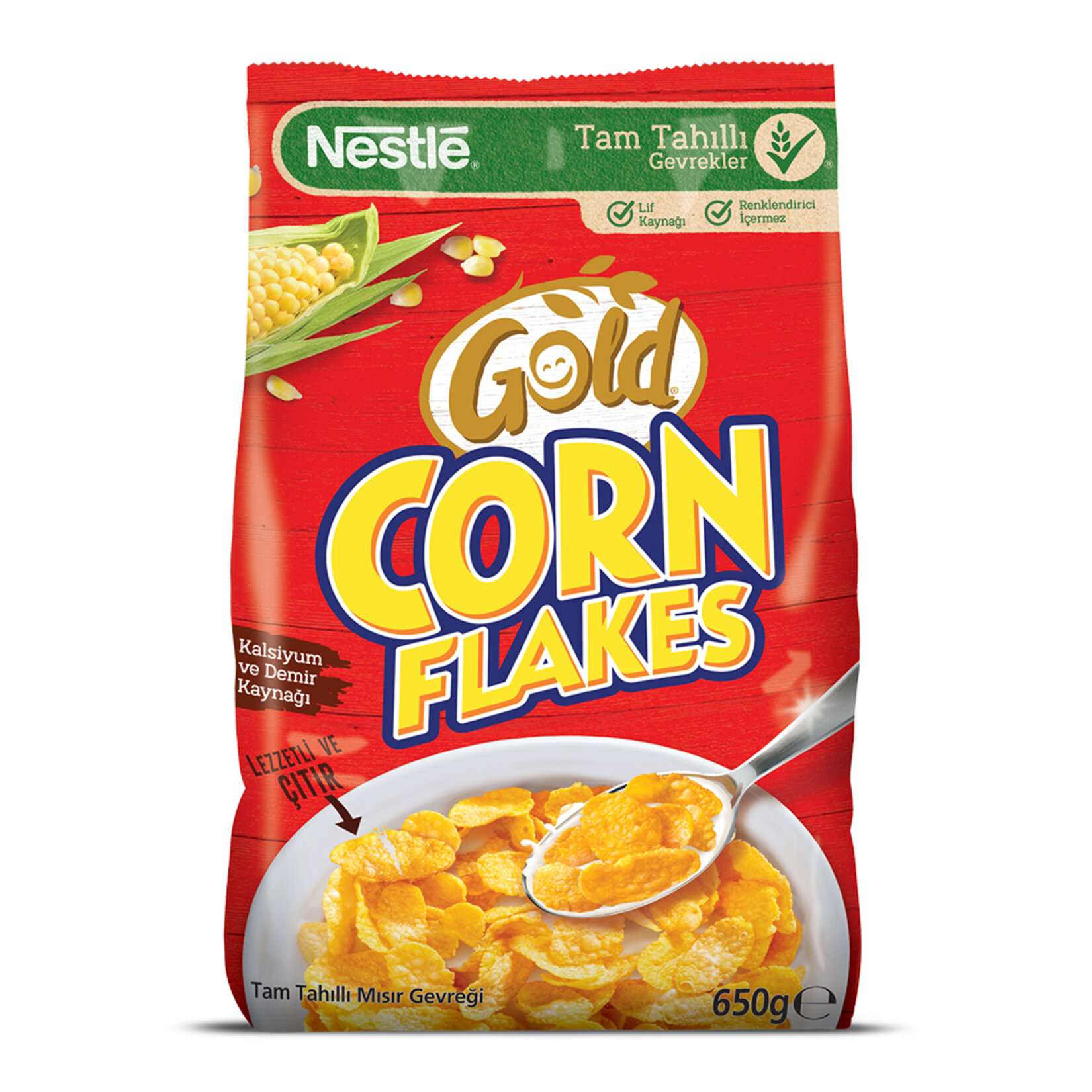 Nestle Gold Corn Flakes Tam Tahıl Mısır Gevreği 650 G - Görsel 1