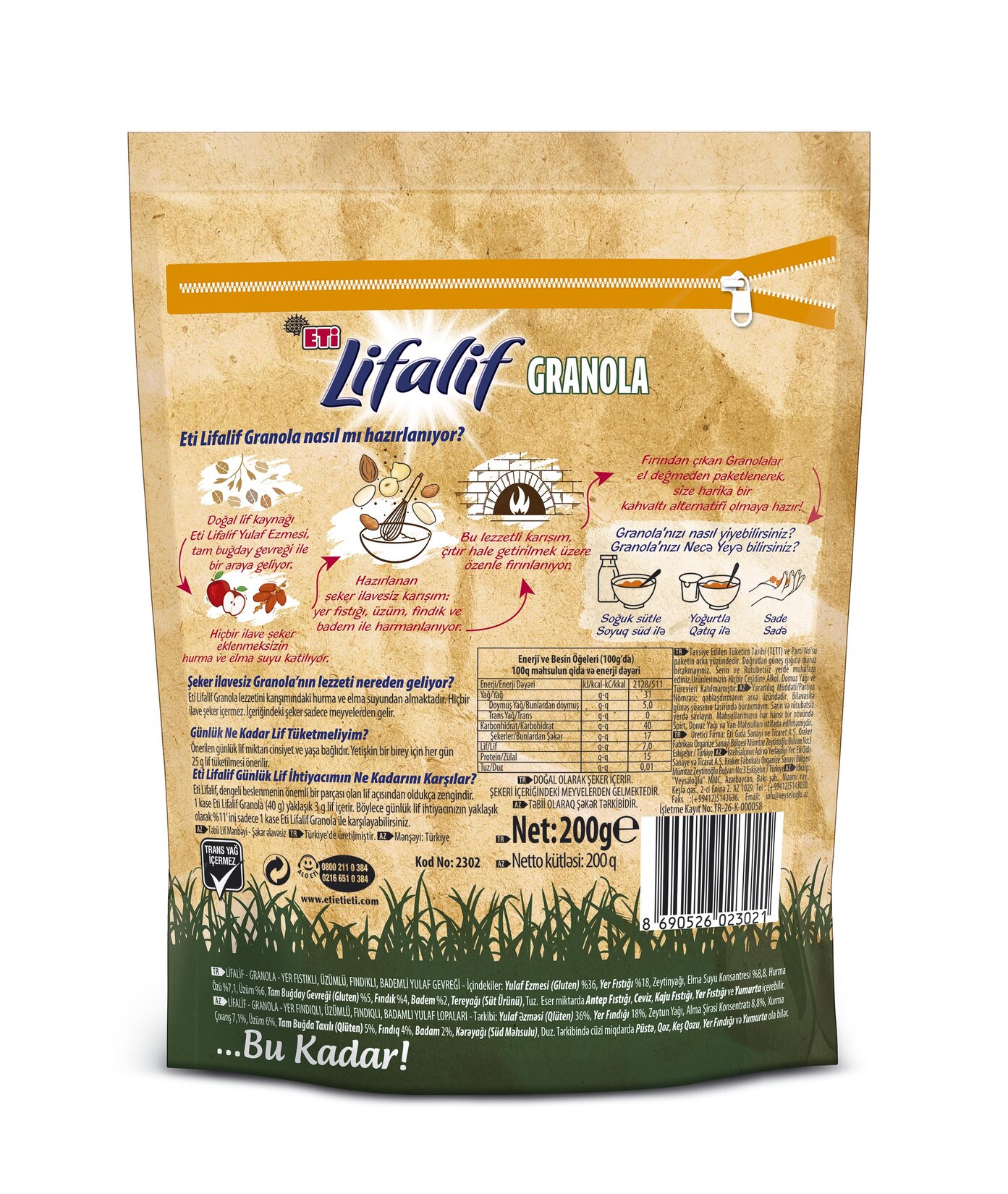 Lifalif Granola Kuruyemişli 200 G - Görsel 2