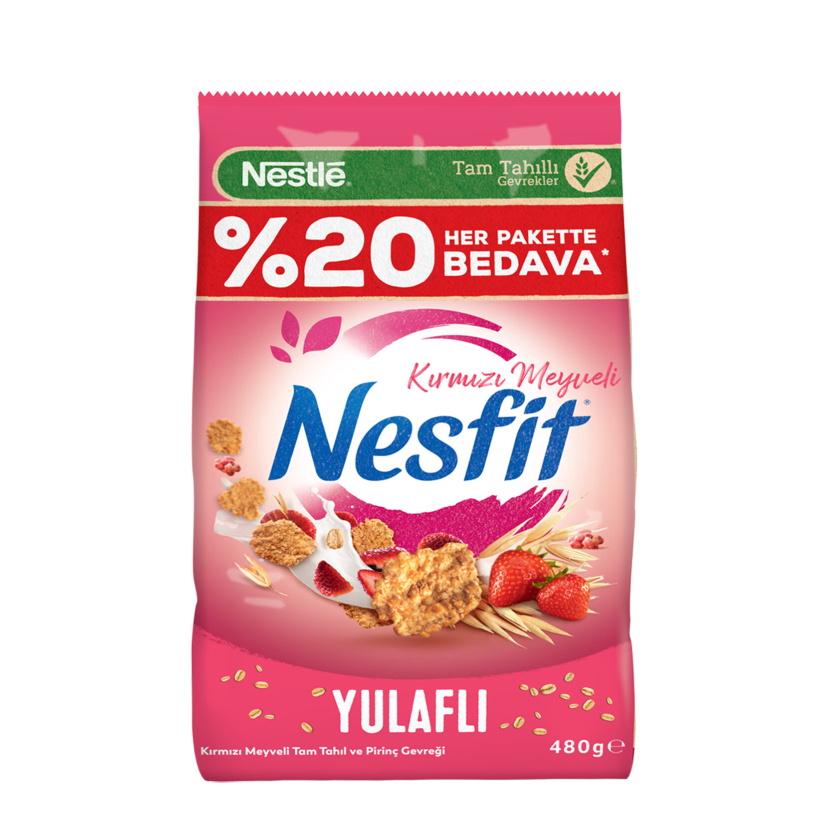 Nesfit Kırmızı Meyveli Gevrek 480 G - Görsel 1