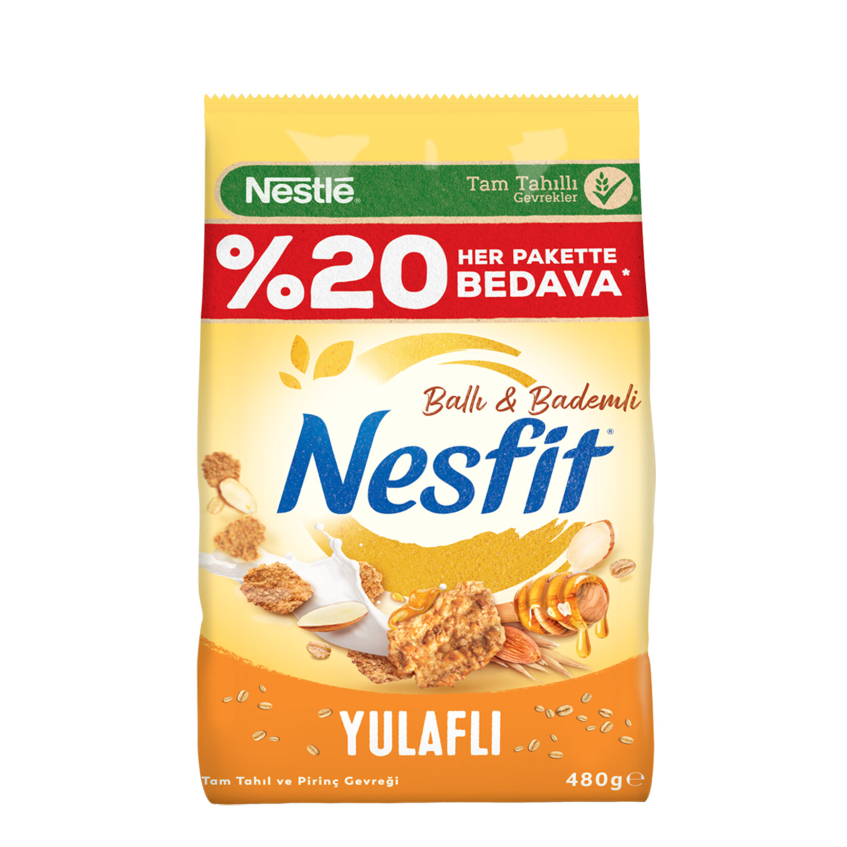 Nesfit Ballı Bademli Gevrek 480 G %20 Bedava - Görsel 1