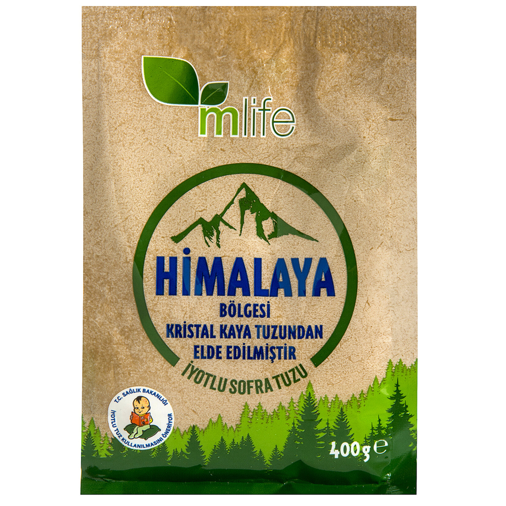 M Life Himalaya Bölgesi İyotlu Sofra Tuzu 400 G - Görsel 1