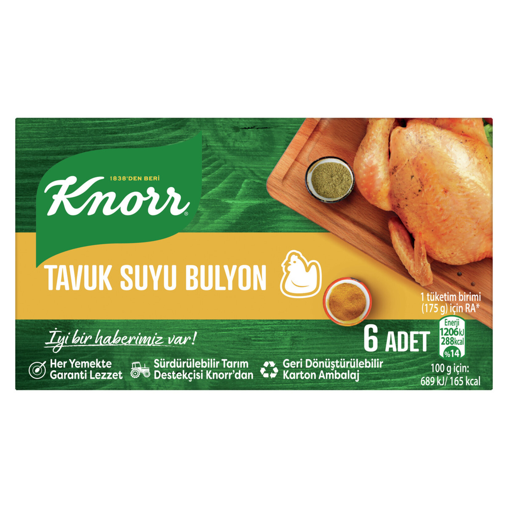 KNORR TAVUK SUYU BULYON 6 ADET 6X10G