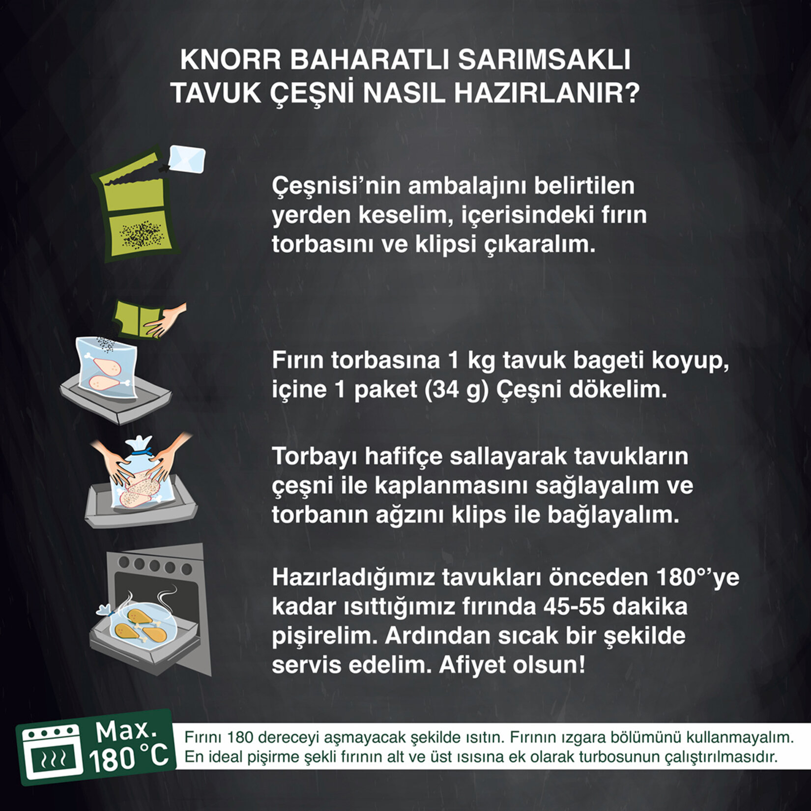 Knorr Fırında Tavuk Çeşnisi Baharat&Sarımsak 34 G - Görsel 5