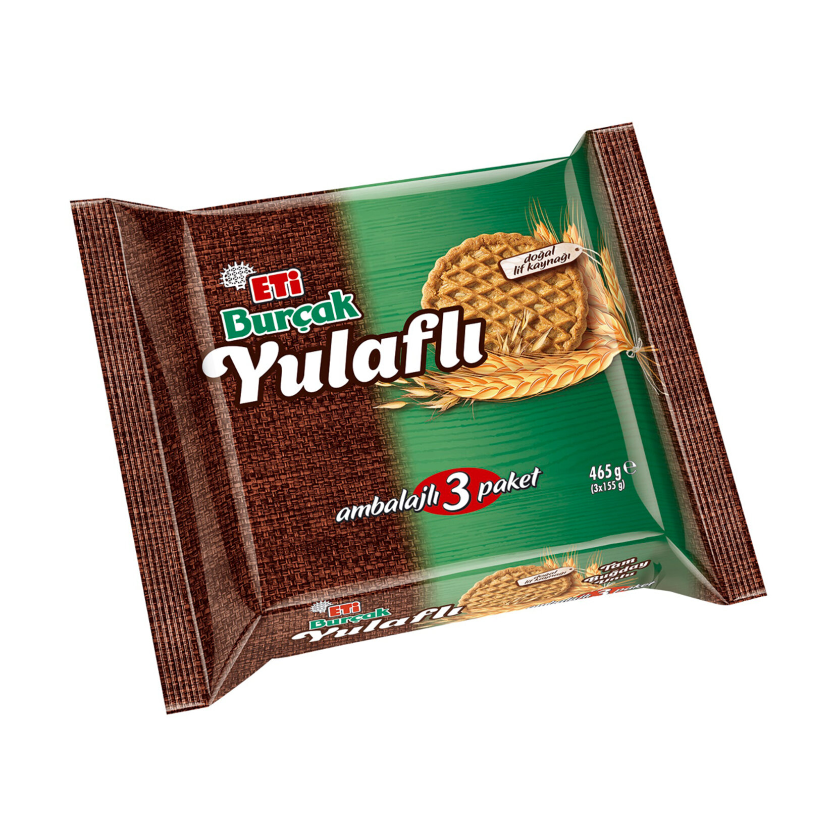 Eti Burçak Yulaflı Bisküvi 3 x 155 G