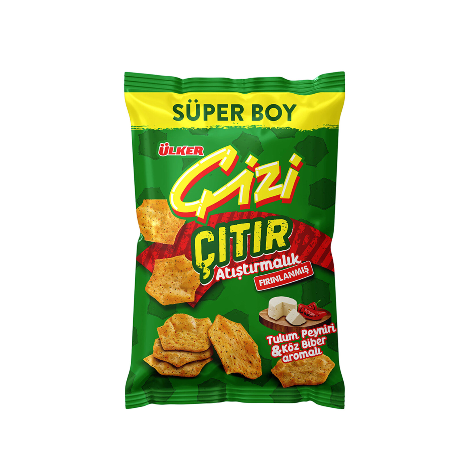 Ülker Çizi Çıtır Tulum Peynirli Köz Biberli Süper Boy 120 G