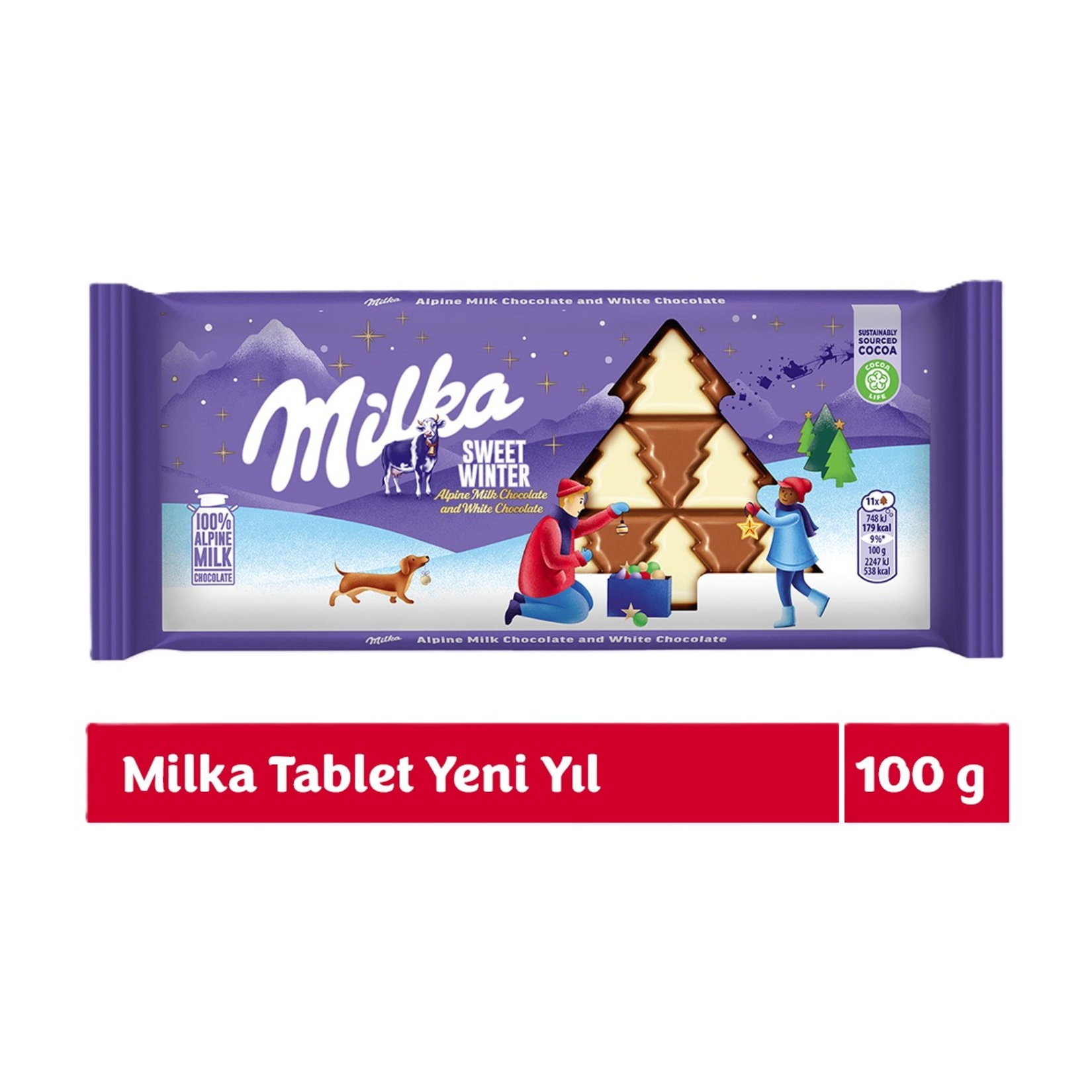 Milka Sütlü ve Beyaz Çikolata 100 G - Görsel 2
