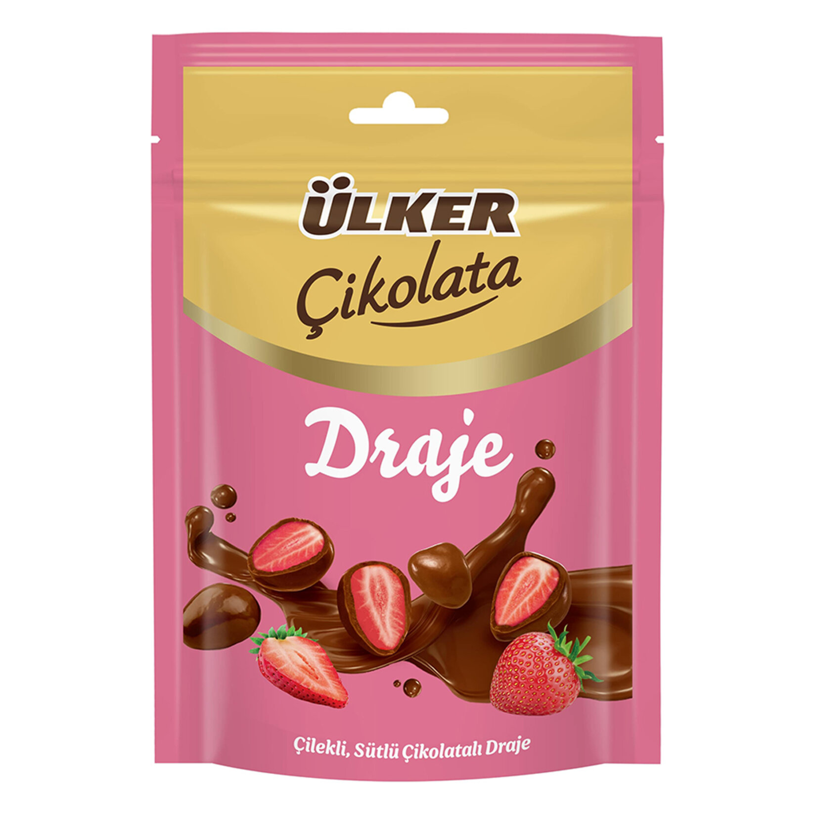 Ülker Draje Çikolata Freeze Dry Çilekli Sütlü 80 G