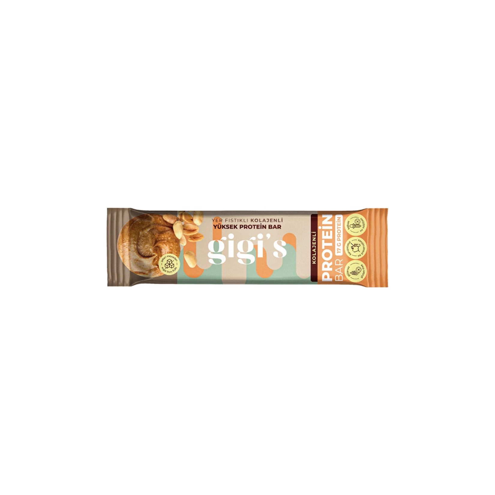 Gigi's Yer Fıstıklı Kolajenli Protein Bar 50 G