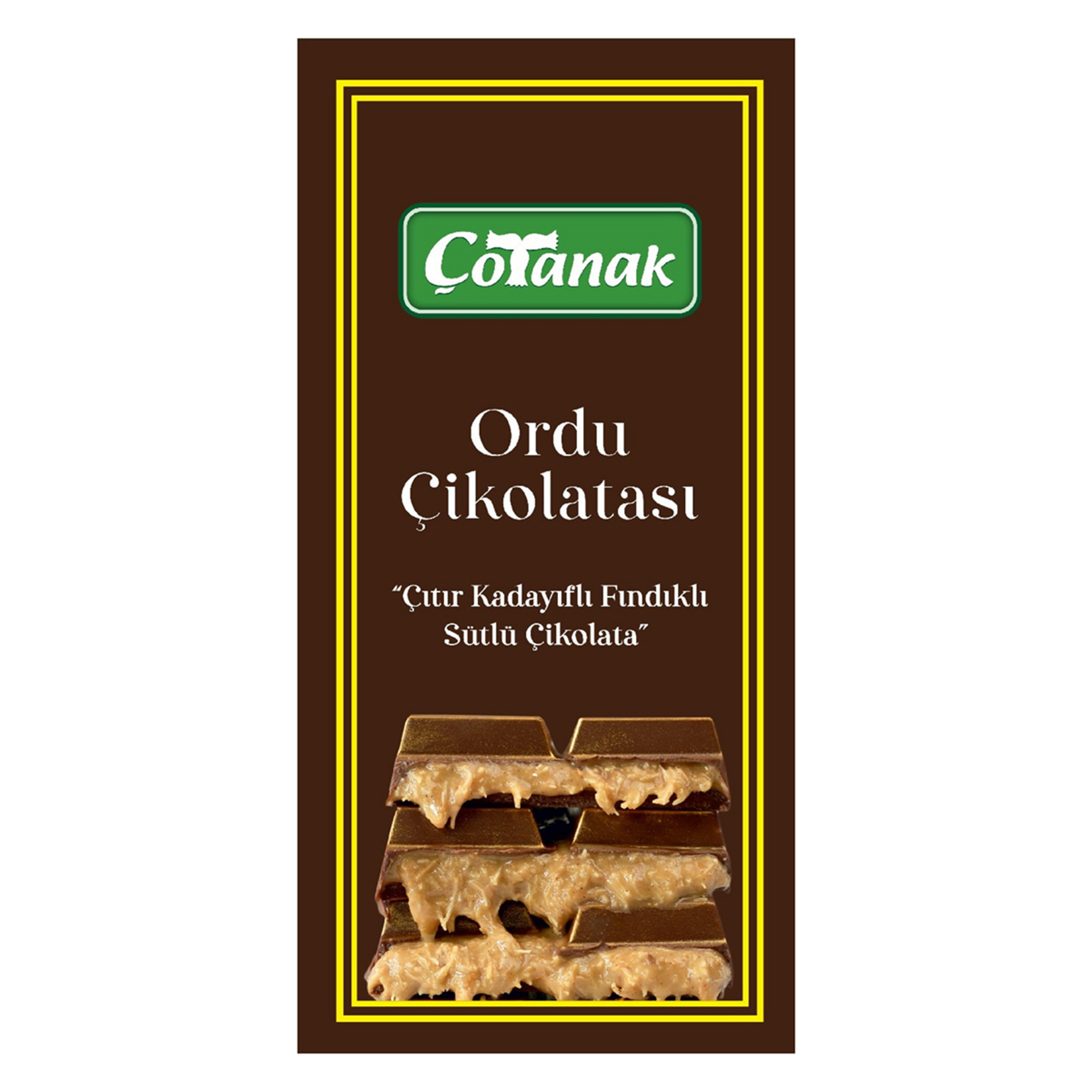 Çotanak Ordu Fındık Ezmeli Çıtır Kadayıf Dolgulu Çikolata 100 G - Görsel 1