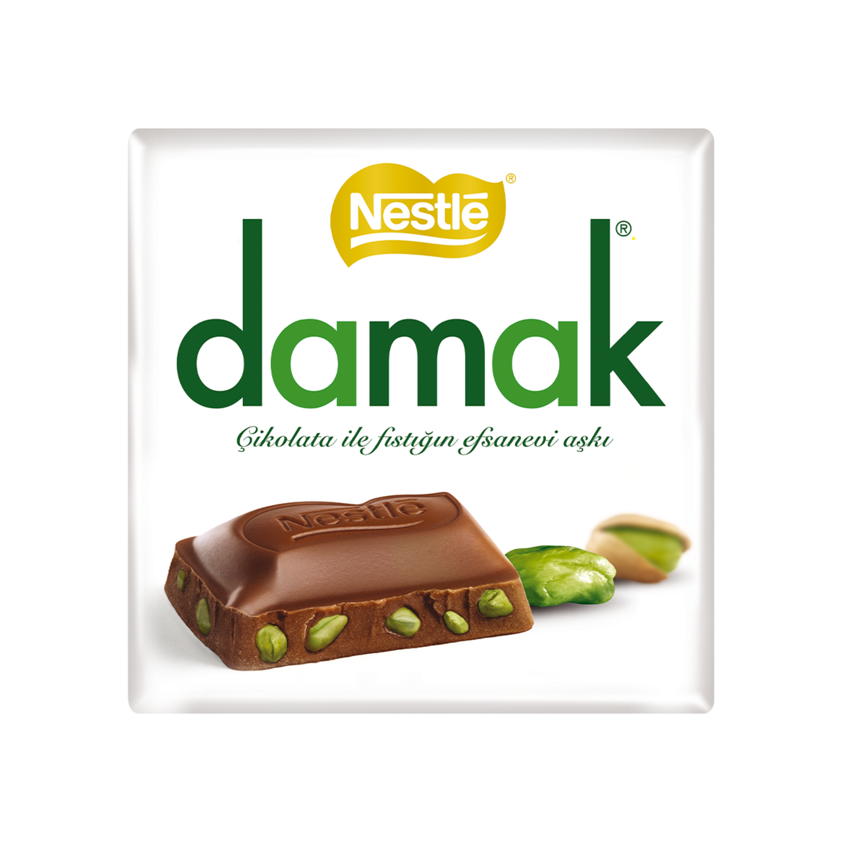 Nestlé Damak Antep Fıstıklı Sütlü Kare Çikolata 63 G