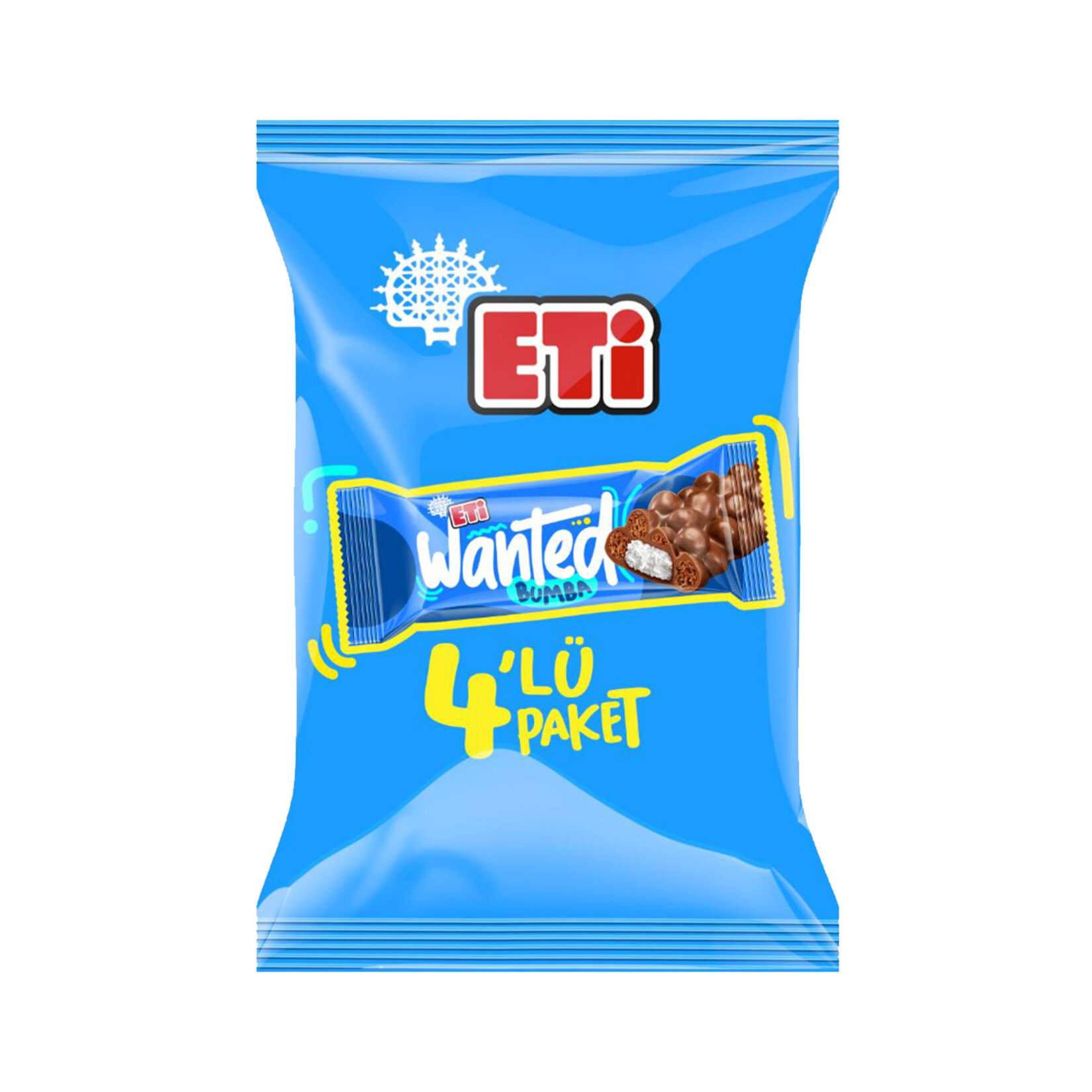 Eti Wanted Bumba Sütlü Çikolata Kaplı Mısır Buğday Gevrekli Hindistan Cevizli Bar 32 g x 4 Adet