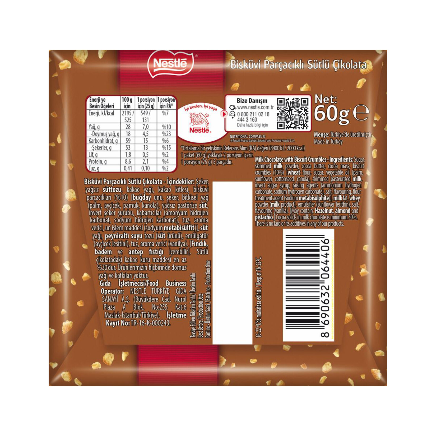 Nestle Çikolata Mozaik Bisküvili Kare 60 G - Görsel 2