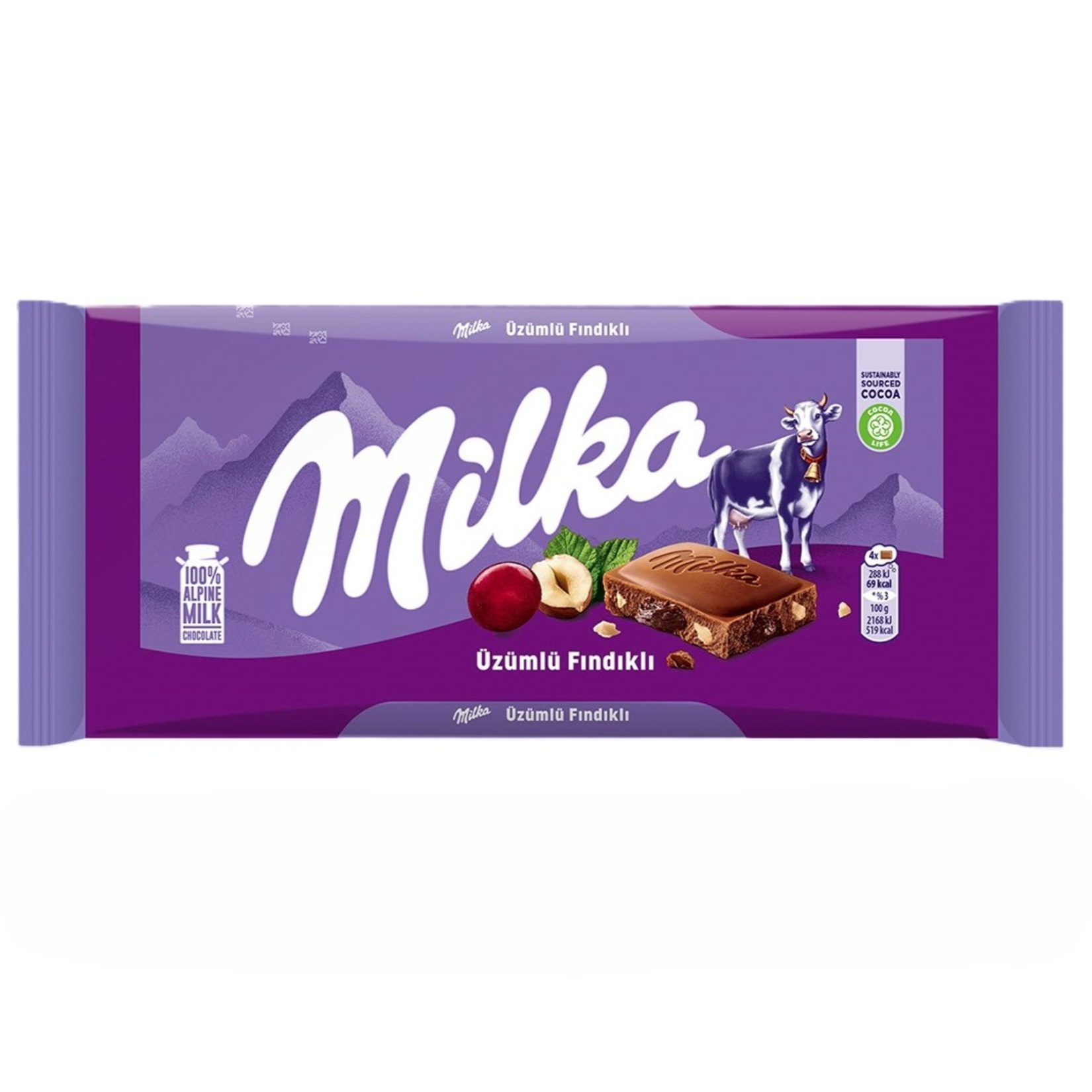Milka Üzümlü Fındıklı Çikolata 80 G - Görsel 1