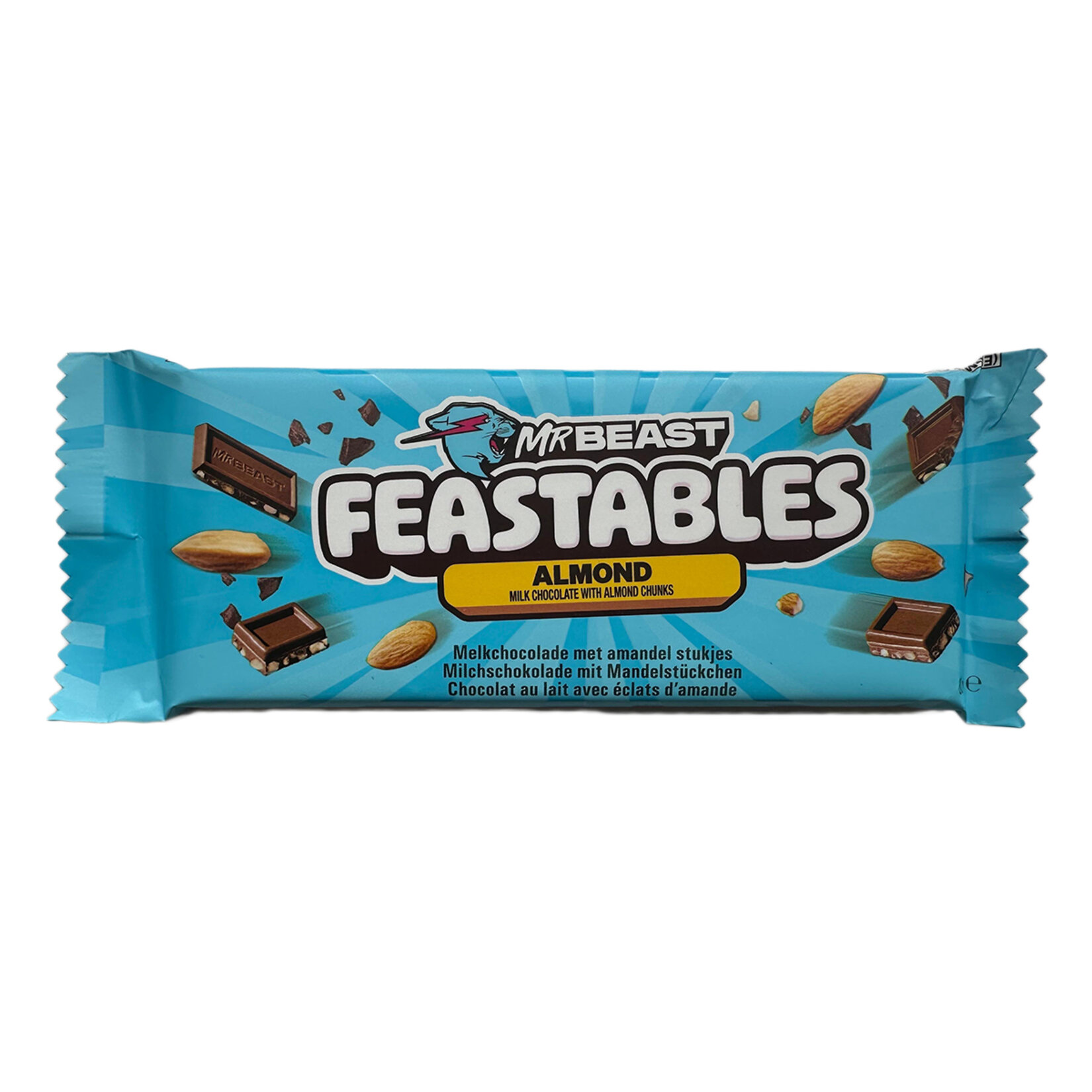 Mr.beast Badem Parçacıklı Sütlü Çikolata 60 G
